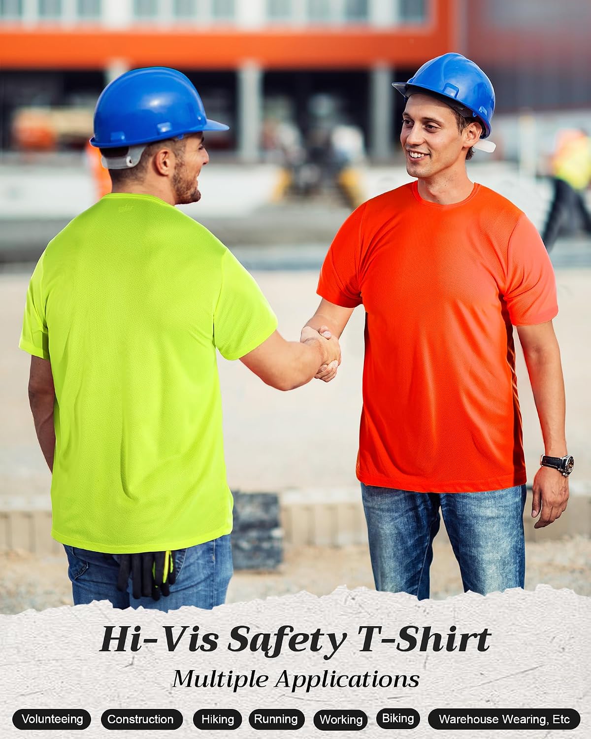 JaGely 24 Pcs Hi Vis T-Shirts for Men