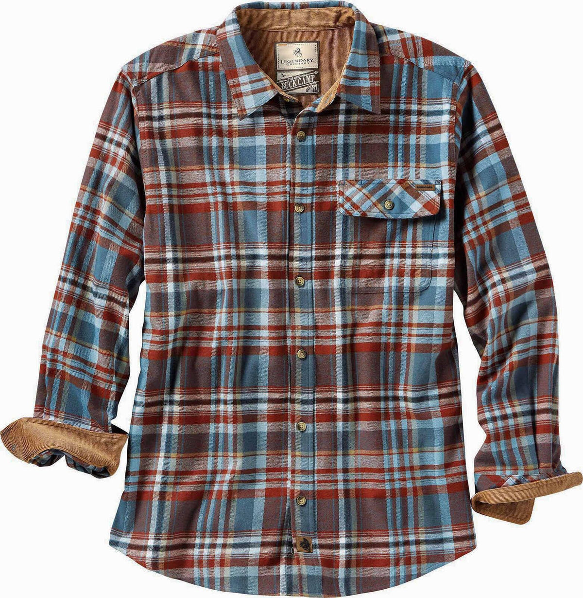 Legendary Whitetails Mens Flannel Long Sleeve Button Down 100% Cotton Shirt
