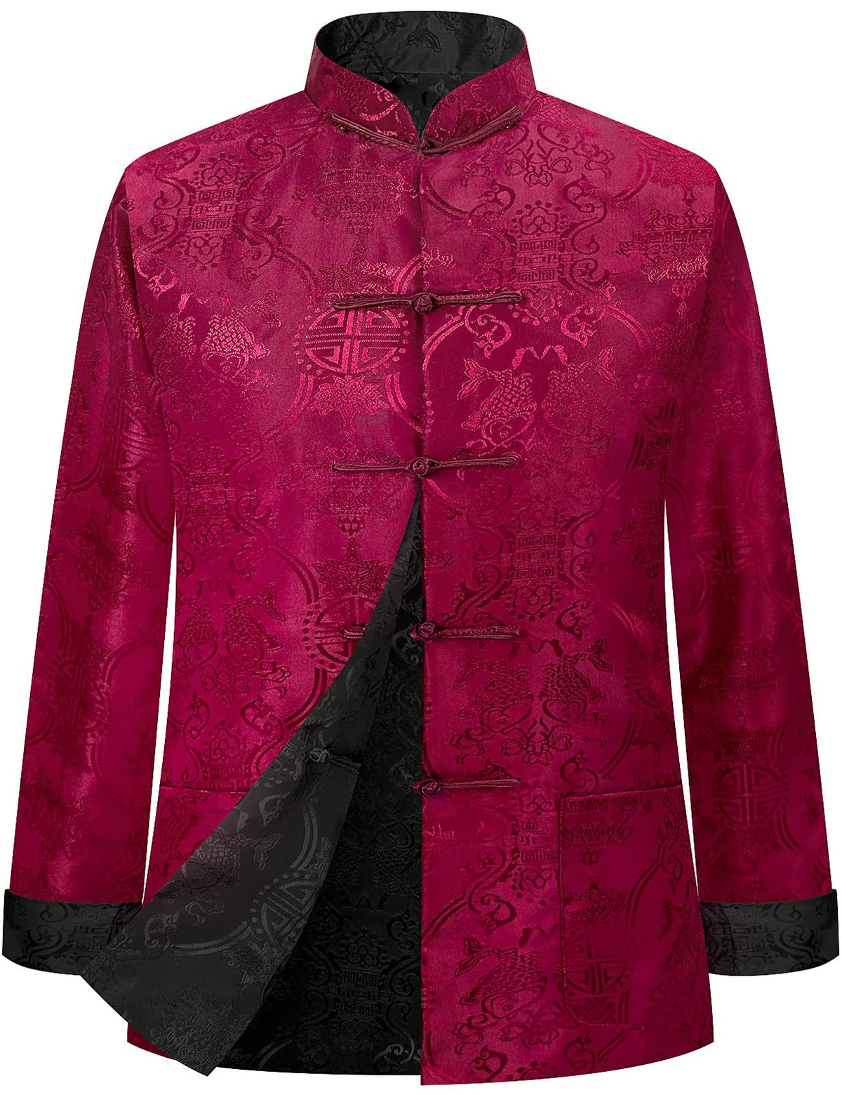 Funny World Tang Suit Men Hanfu Chinese New Year Shirt Both Sides Top