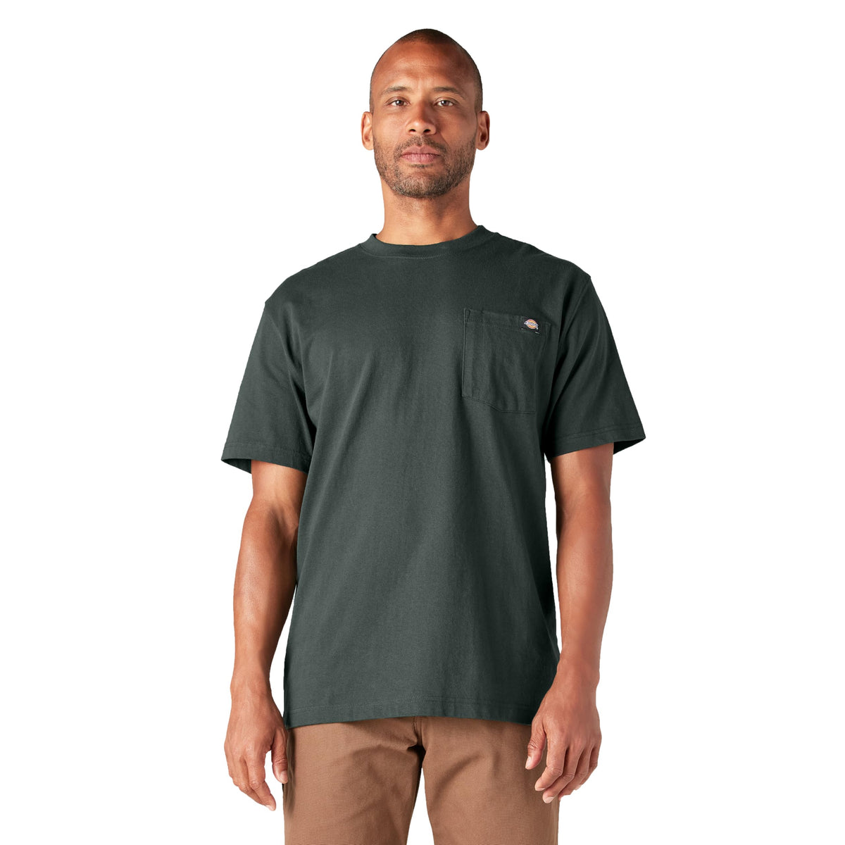 Dickies Men's Heavyweight Heathered Short Sleeve Pocket T-Shirt