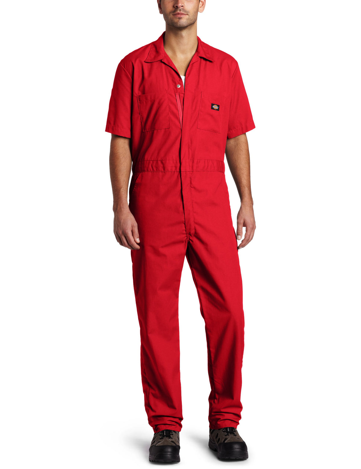 Dickies Men's Short Sleeve Coverall – Zipper Front Work Jumpsuit for Mechanics, Industrial Overall Uniform
