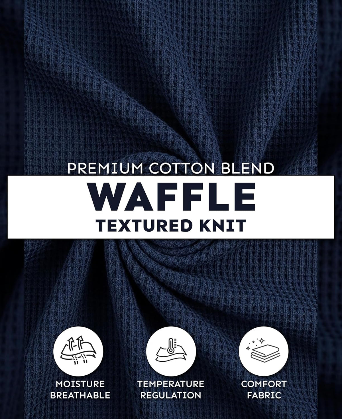 Andrew Scott Men's Traditional Waffle Thermal Top & Bottom Set | Cotton Blend Base Layer Shirt -Long John Underwear