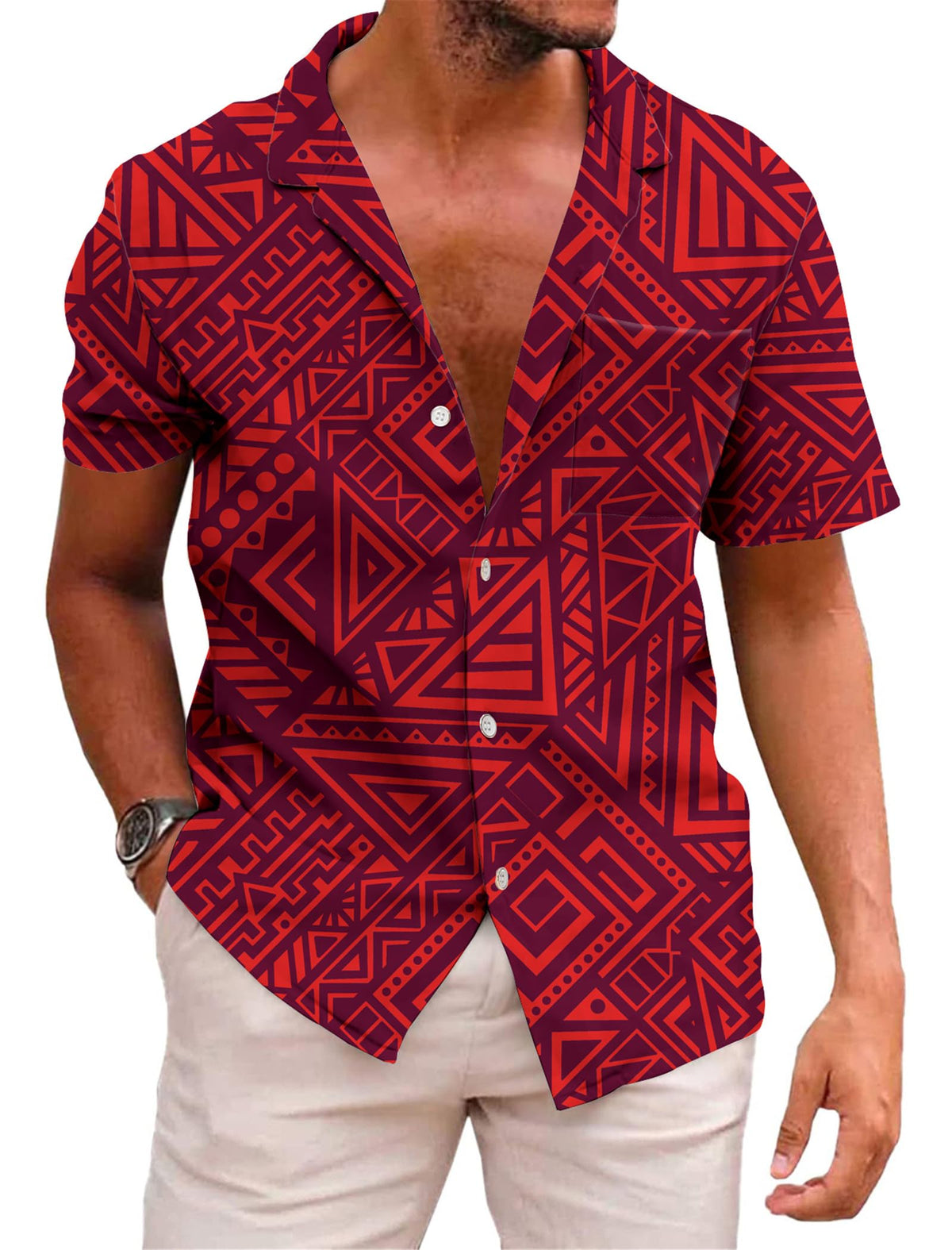 KYKU Mexico Shirt for Men Funny Beach Shirts Hawaiian Button Down Short Sleeve