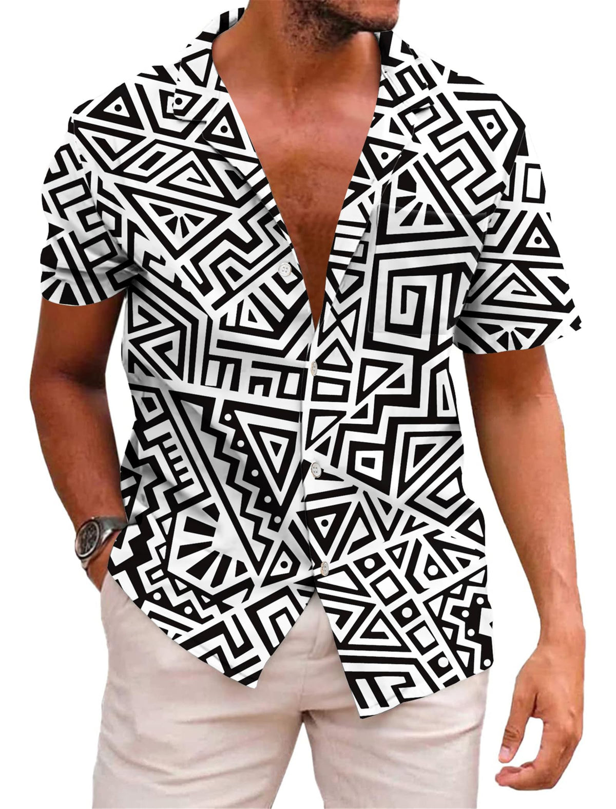 KYKU Mexico Shirt for Men Funny Beach Shirts Hawaiian Button Down Short Sleeve