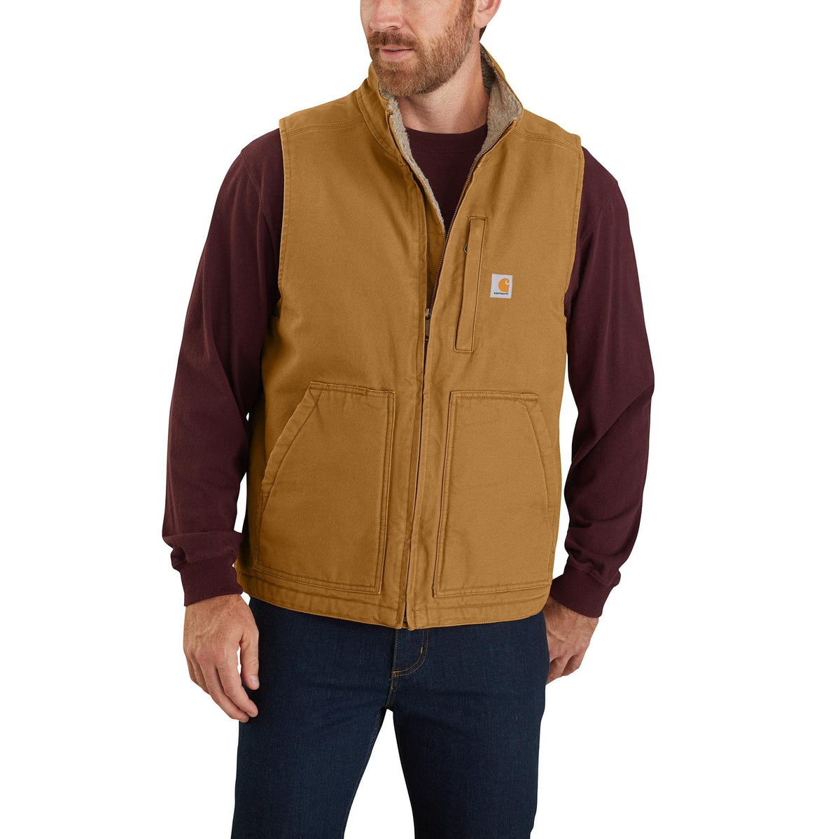 Carhartt Men's Washed Duck Mock-Neck Vest