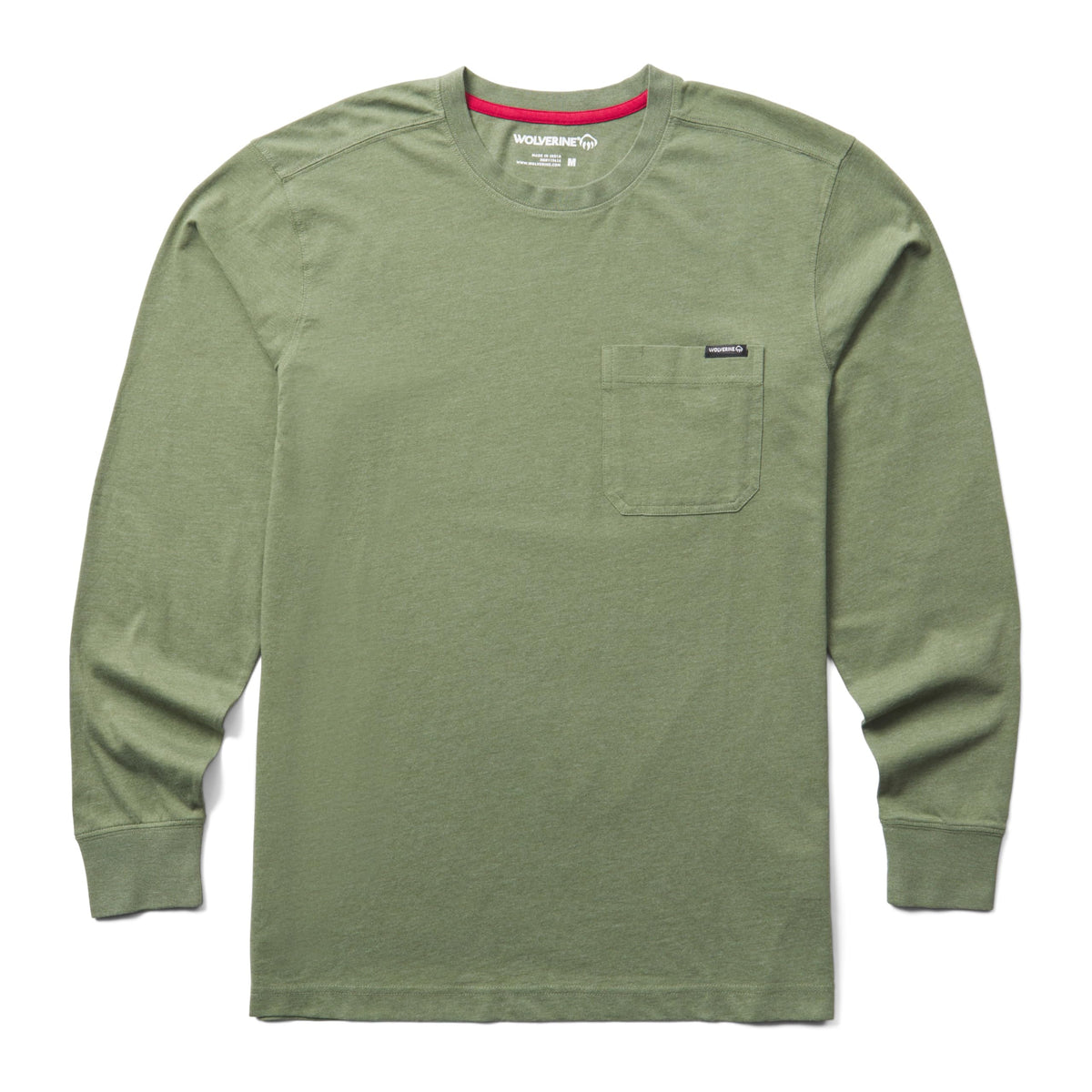 Wolverine Men's Classic Long Sleeve Pocket Tee