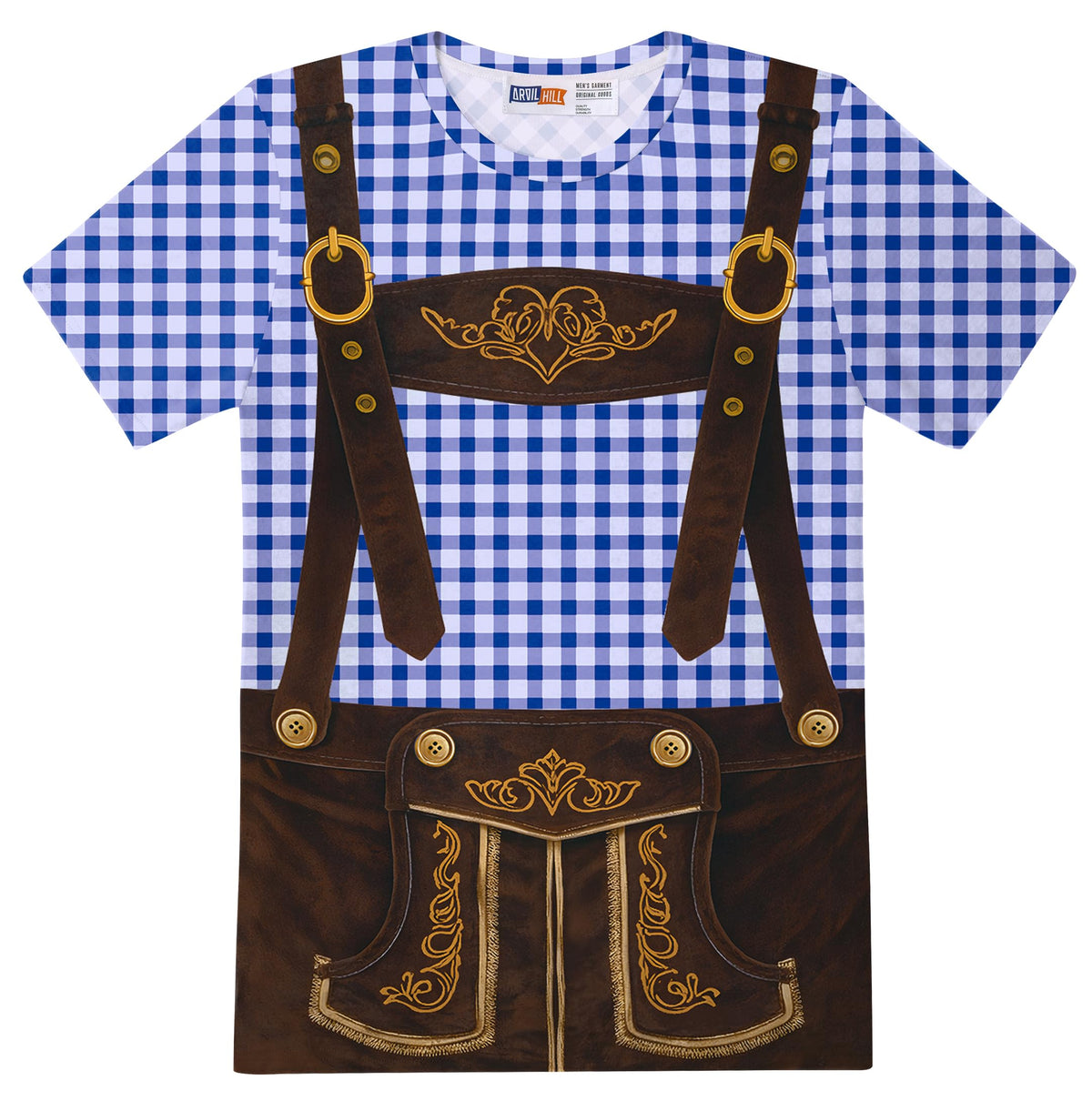 Arvilhill Men's Oktoberfest T-Shirt Funny Lederhosen Graphic Bavarian Tee