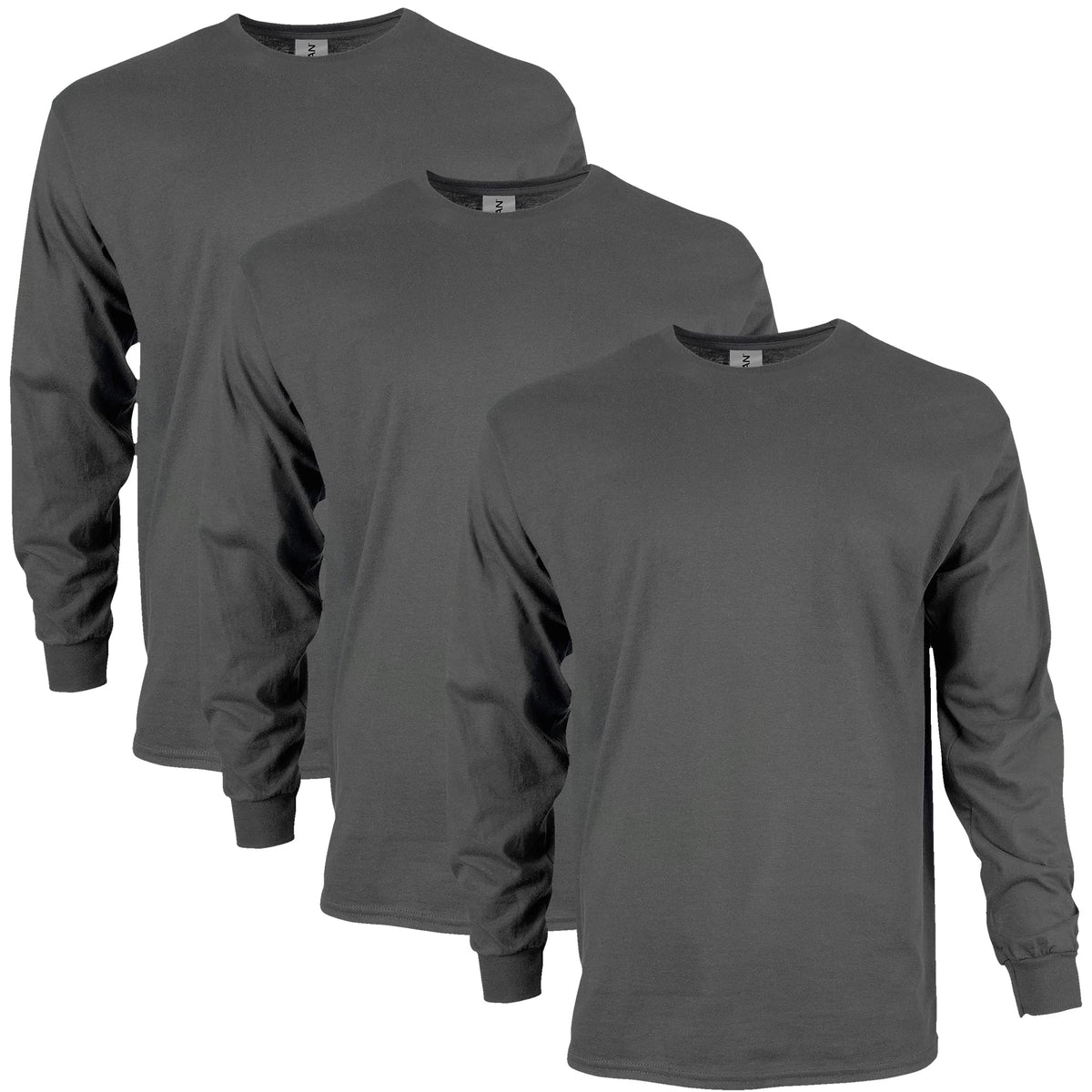 Gildan Adult Ultra Cotton Long Sleeve T-Shirt, Style G2400, Multipack