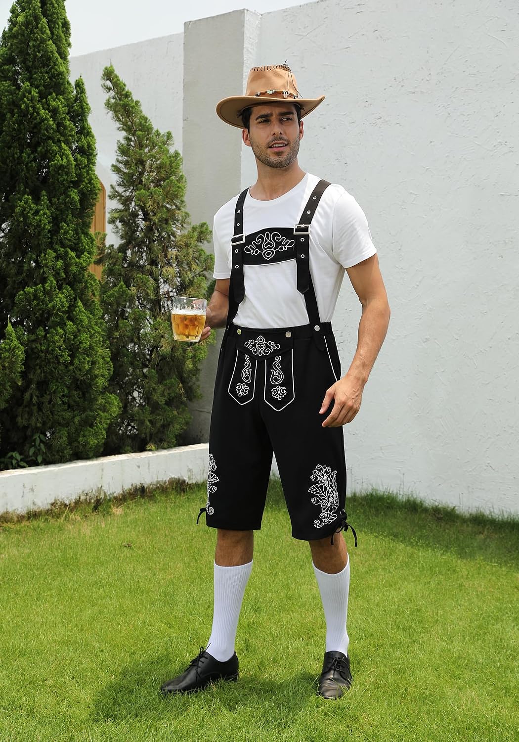 Populus Mens Oktoberfest Lederhosen Outfit German October Festival