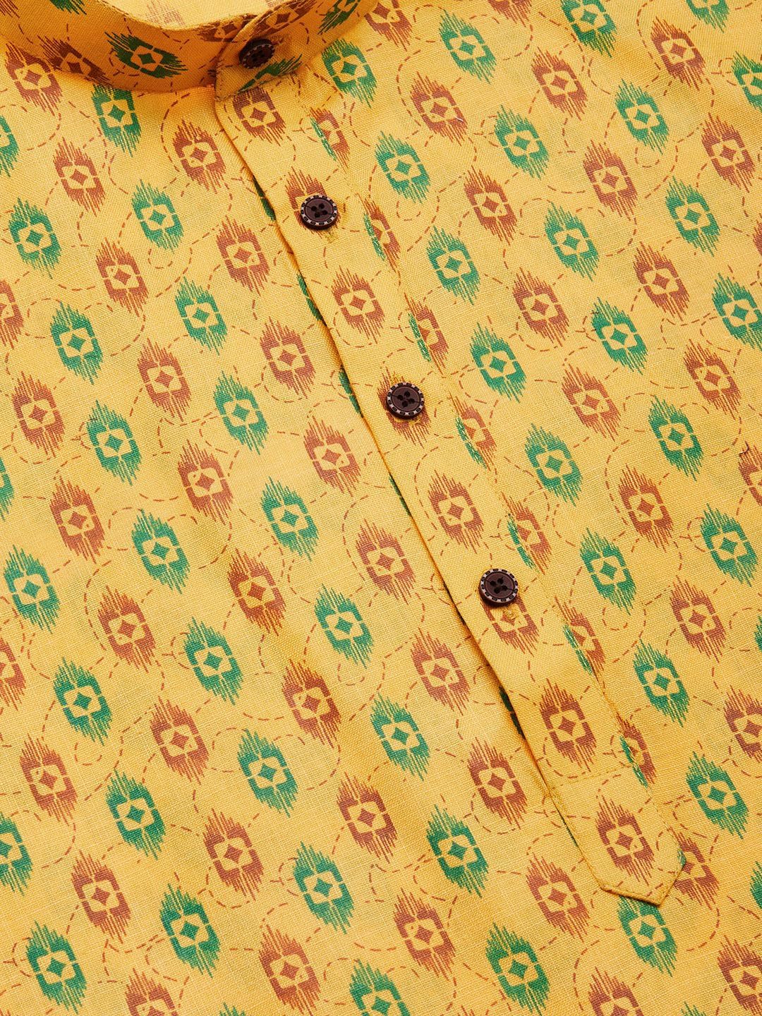 Maple Clothing Kurta Pajama Printed Cotton Indian Apparel for Men Bollywood Outfit