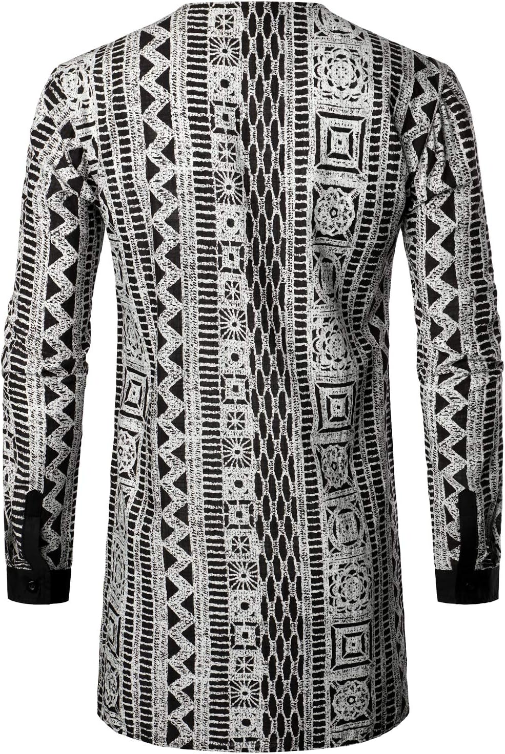 LucMatton Men's African Attire Traditional Print Dashiki Shirt