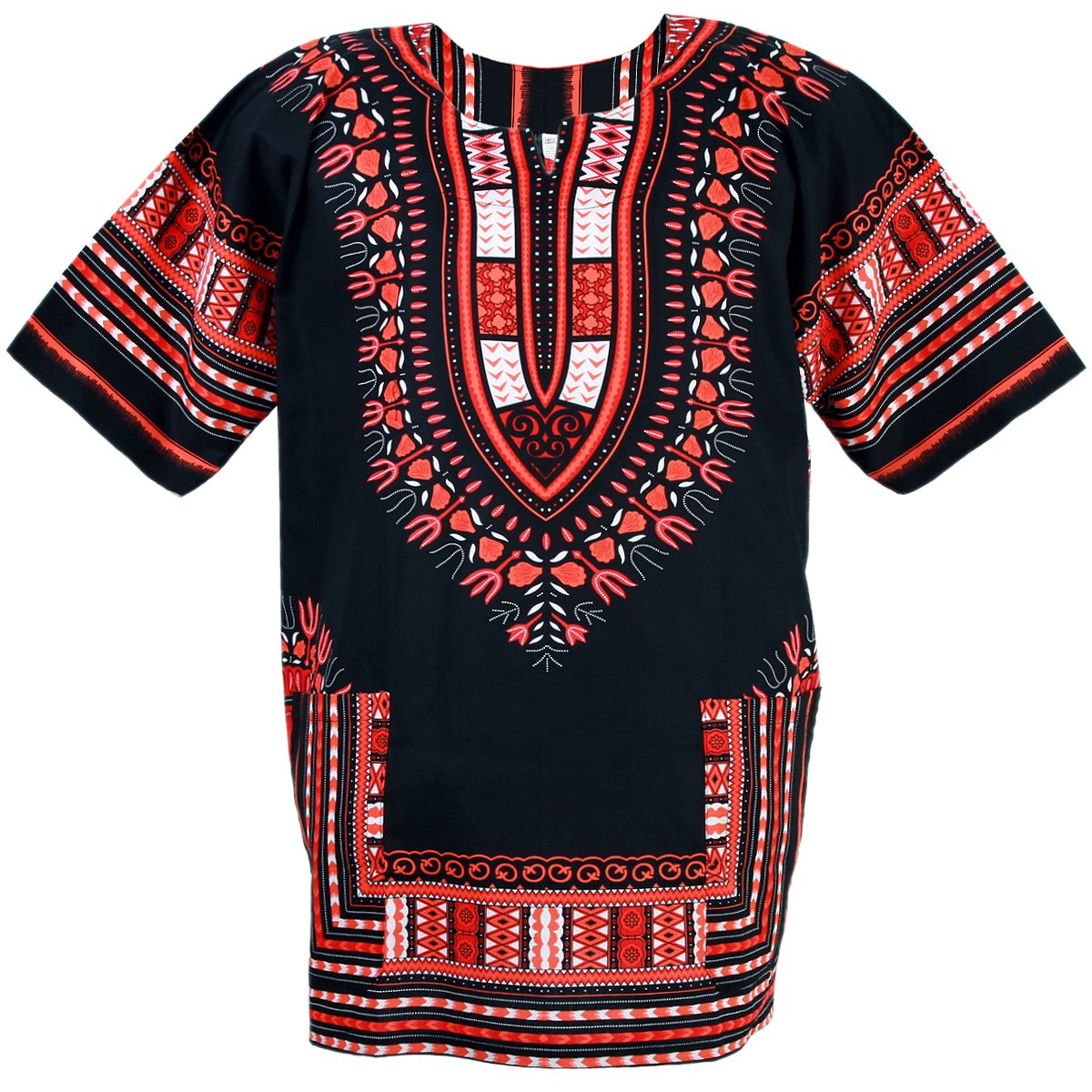 CHAINUPON African Dashiki Cotton Shirt Men Women Festival Boho Hippie 60's 70's Bohemian