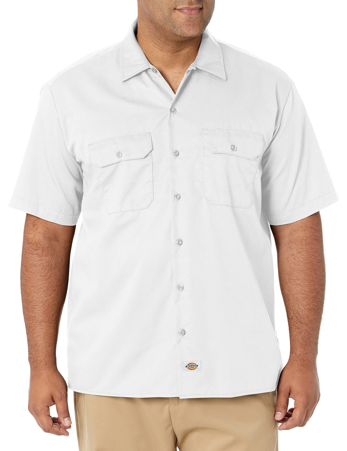 Dickies Men’s Short Sleeve Work Shirt – Durable Twill Button Down Shirts for Men, Lightweight Uniform for Daily Wear