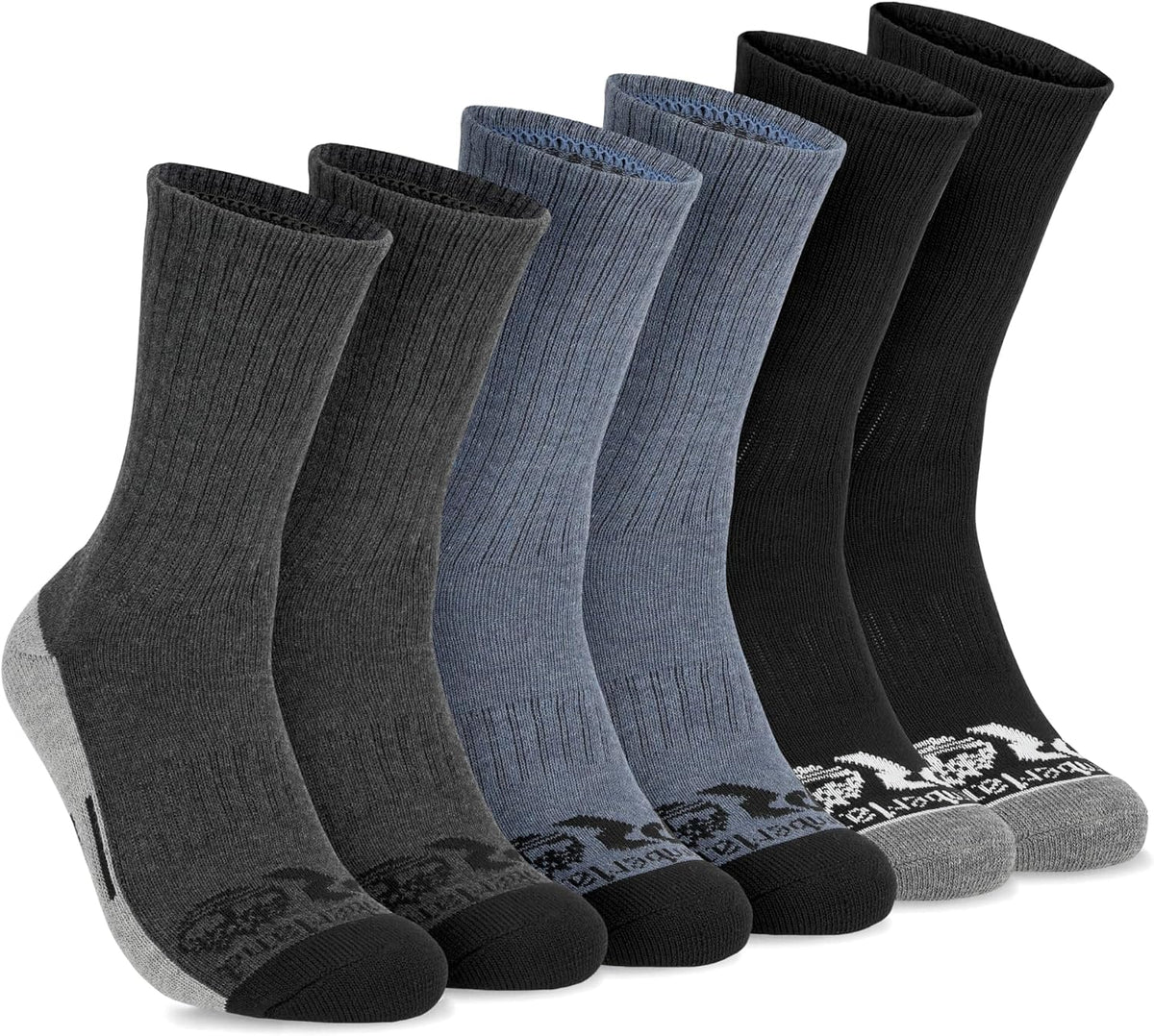 Timberland PRO Mens Sorbtek Moisture Control Mens Socks, Arch Support, Cushioned Footbed (Size 7-12; 6 Pairs) set