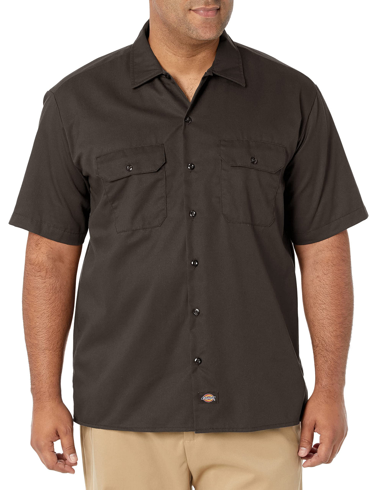 Dickies Men’s Short Sleeve Work Shirt – Durable Twill Button Down Shirts for Men, Lightweight Uniform for Daily Wear