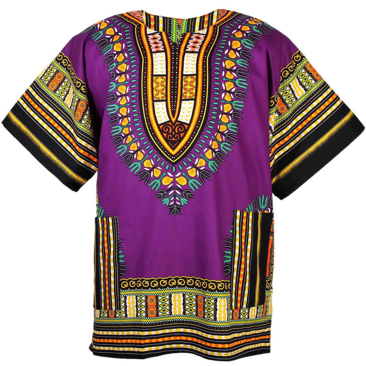 CHAINUPON African Dashiki Cotton Shirt Men Women Festival Boho Hippie 60's 70's Bohemian