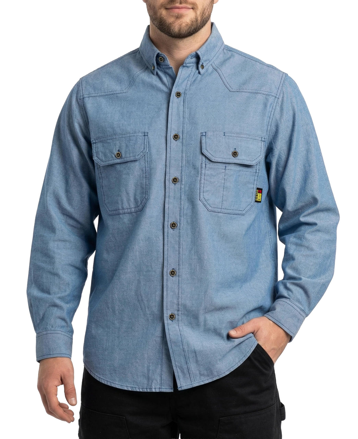 BOCOMAL FR Shirts Button Down Dura-Light 6.5oz Soft Canvas Utility Pockets