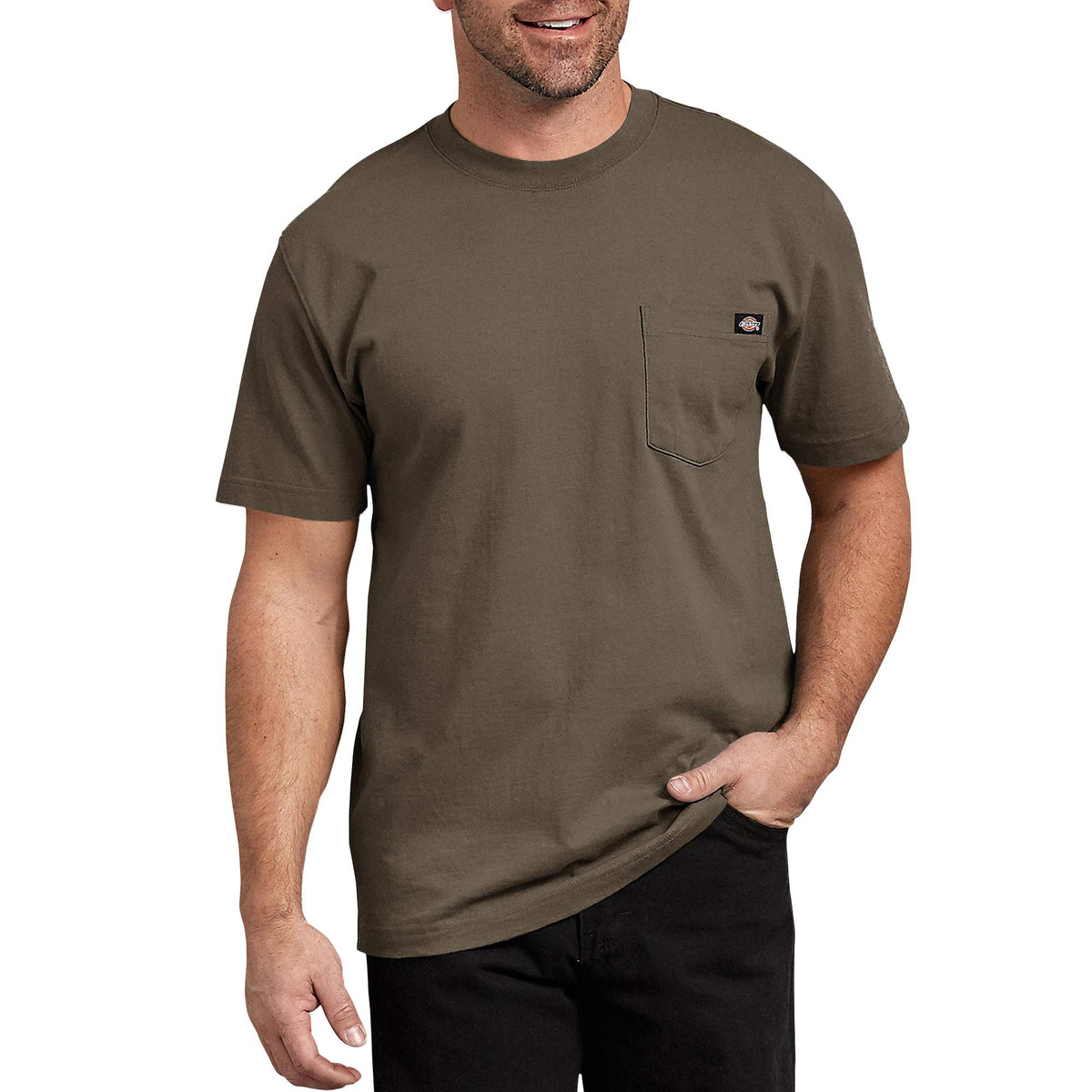 Dickies Men's Heavyweight Heathered Short Sleeve Pocket T-Shirt