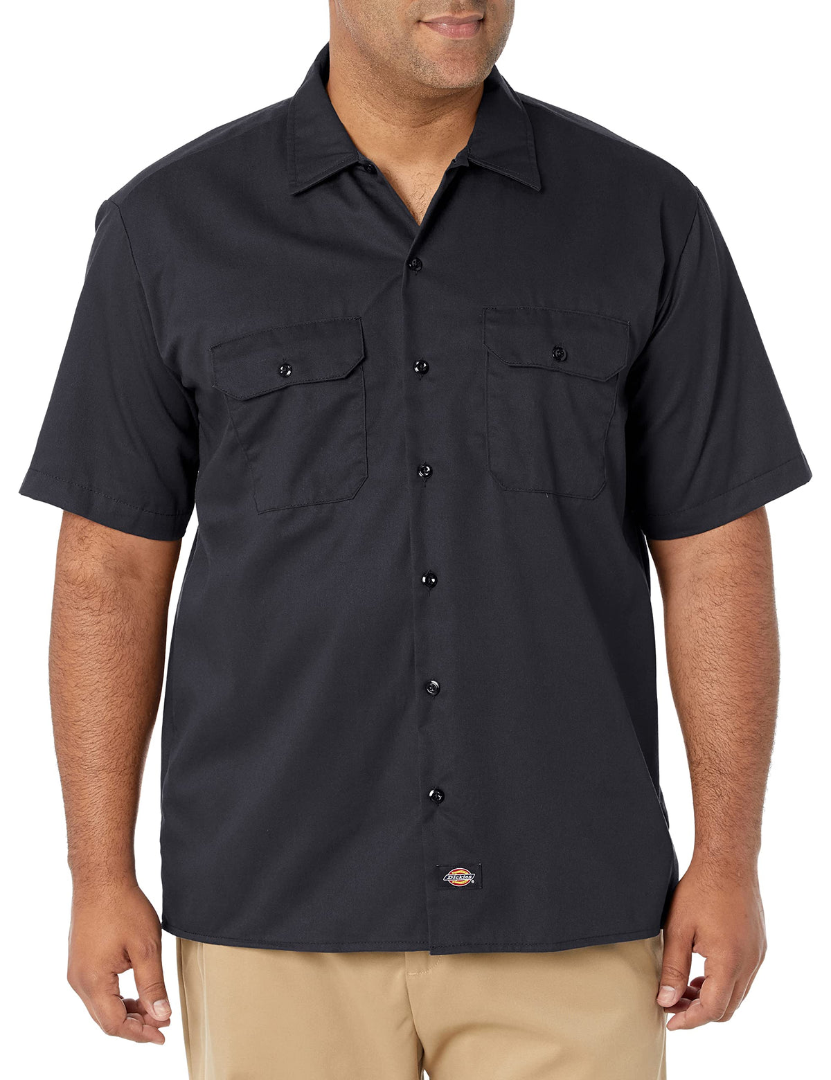 Dickies Men’s Short Sleeve Work Shirt – Durable Twill Button Down Shirts for Men, Lightweight Uniform for Daily Wear
