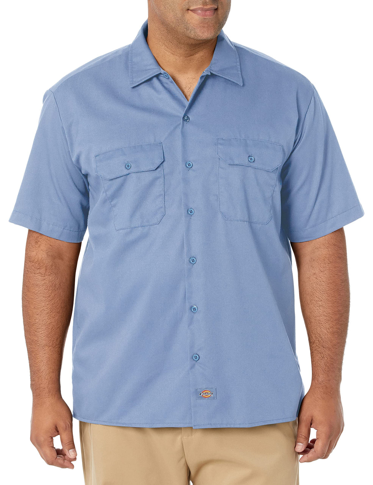 Dickies Men’s Short Sleeve Work Shirt – Durable Twill Button Down Shirts for Men, Lightweight Uniform for Daily Wear