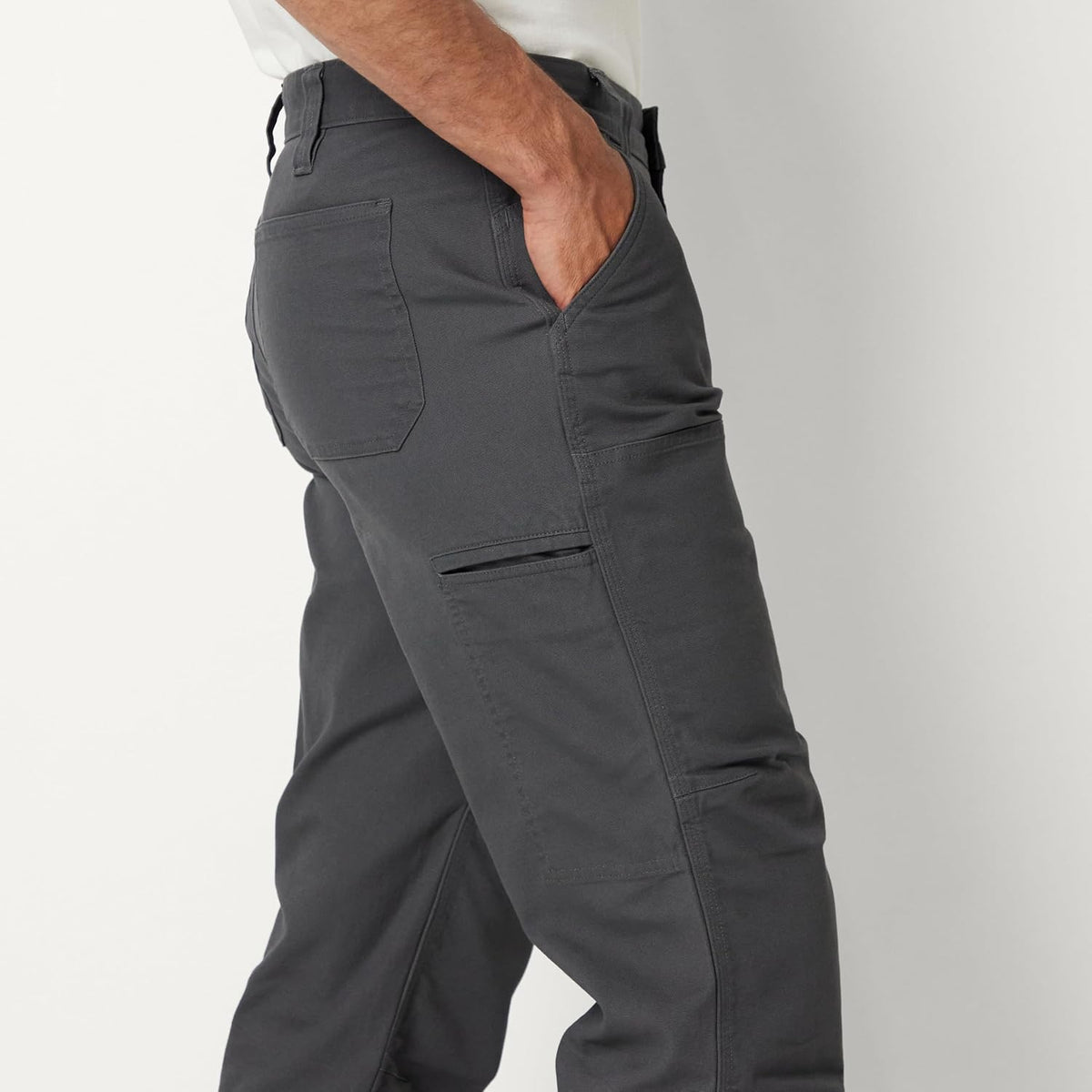 Amazon Basics Men's Relaxed Fit Canvas Double Front Utility Workwear Pants