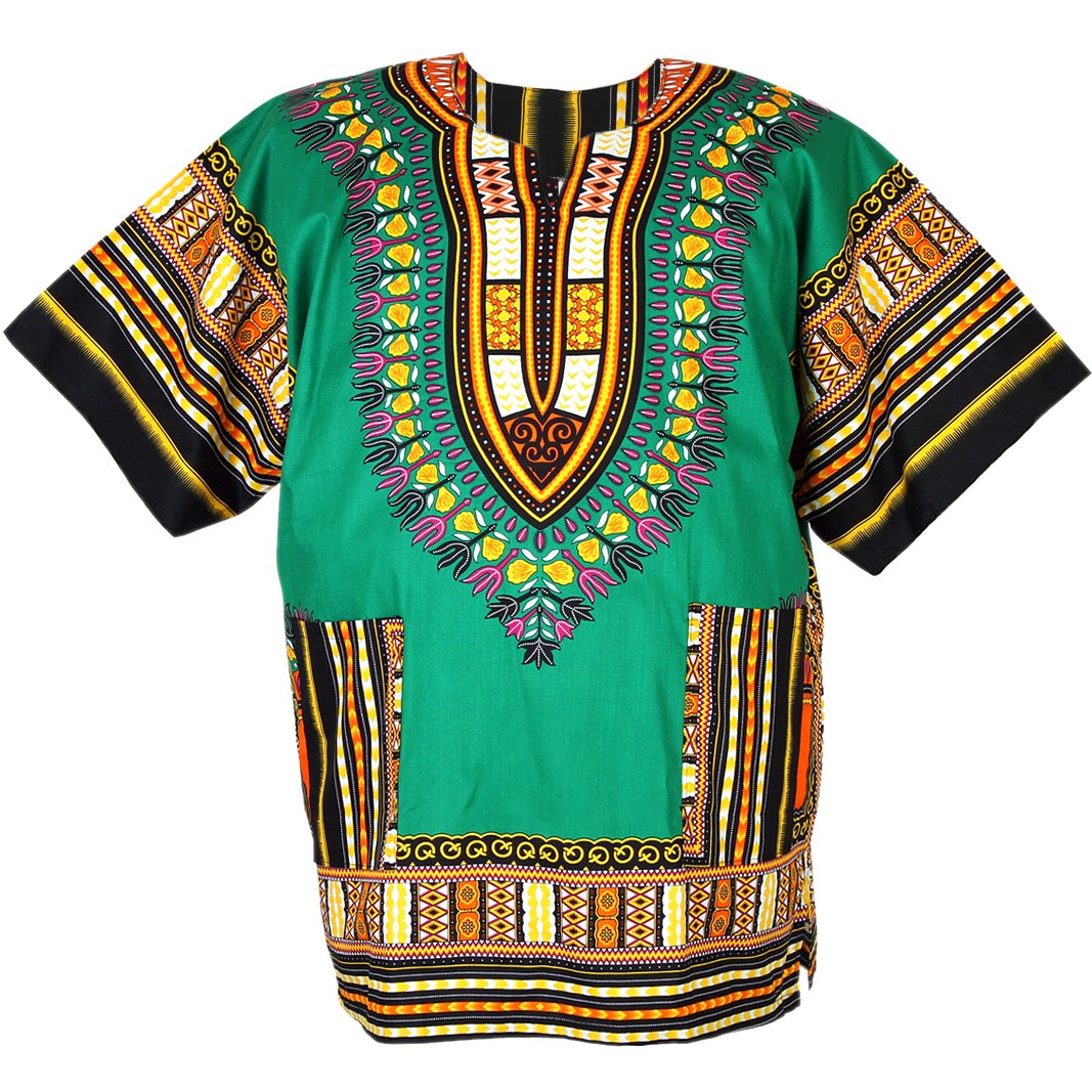 CHAINUPON African Dashiki Cotton Shirt Men Women Festival Boho Hippie 60's 70's Bohemian