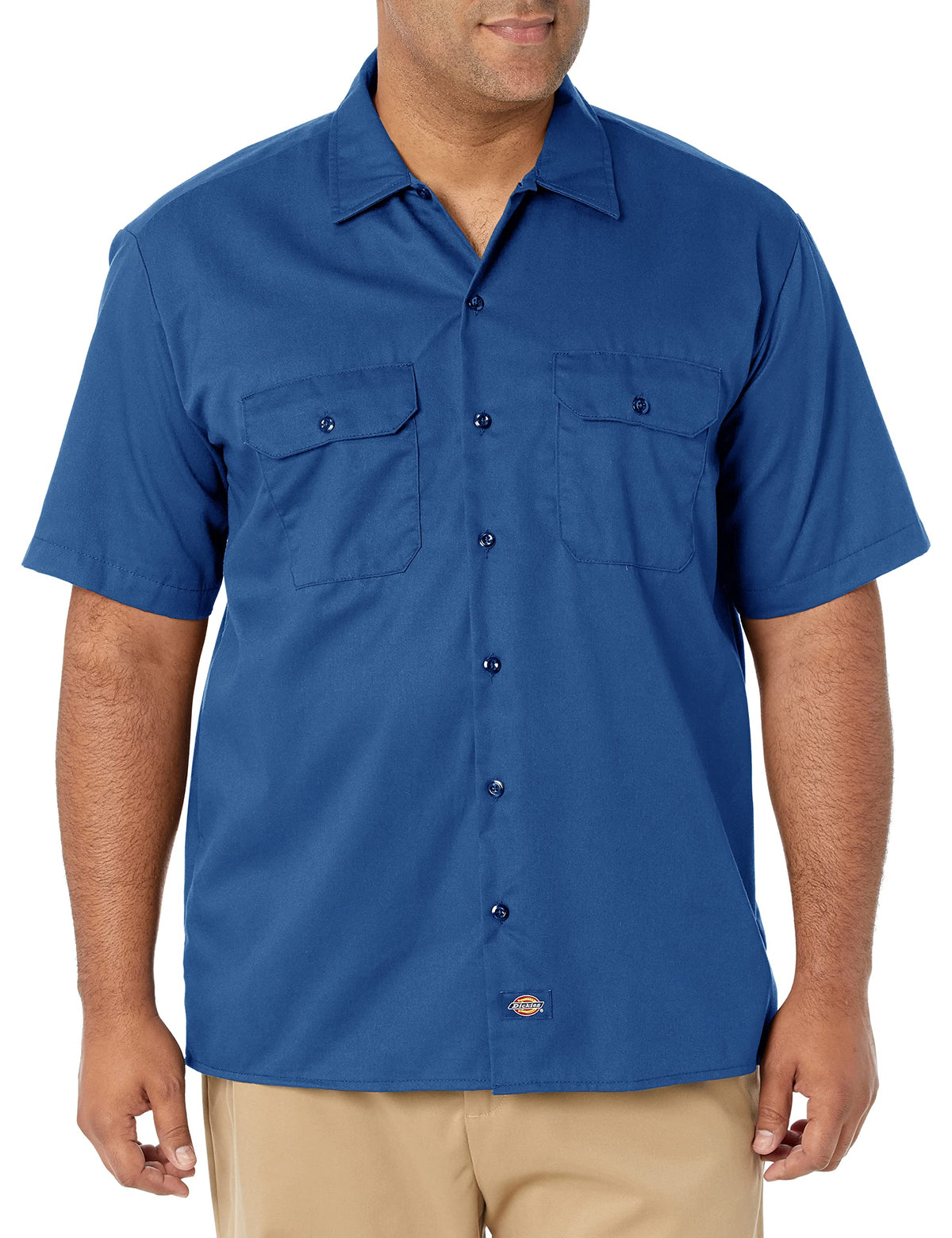 Dickies Men’s Short Sleeve Work Shirt – Durable Twill Button Down Shirts for Men, Lightweight Uniform for Daily Wear