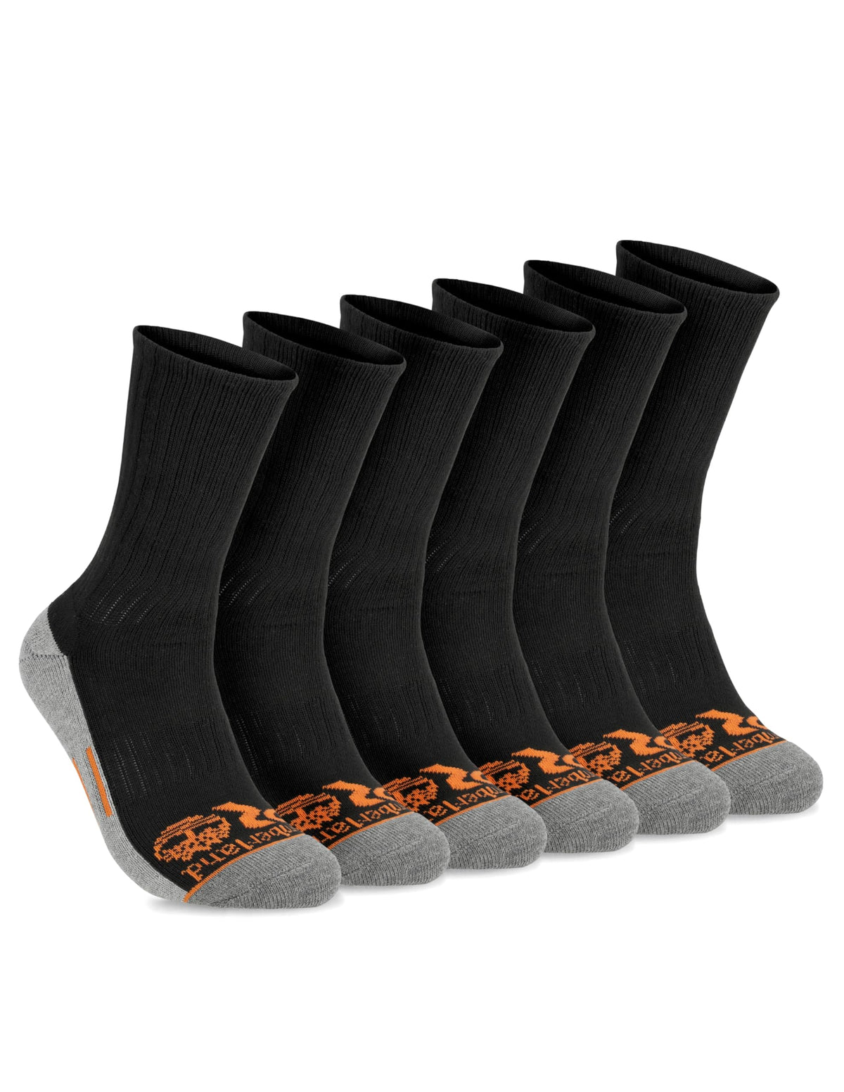 Timberland PRO Mens Sorbtek Moisture Control Mens Socks, Arch Support, Cushioned Footbed (Size 7-12; 6 Pairs) set