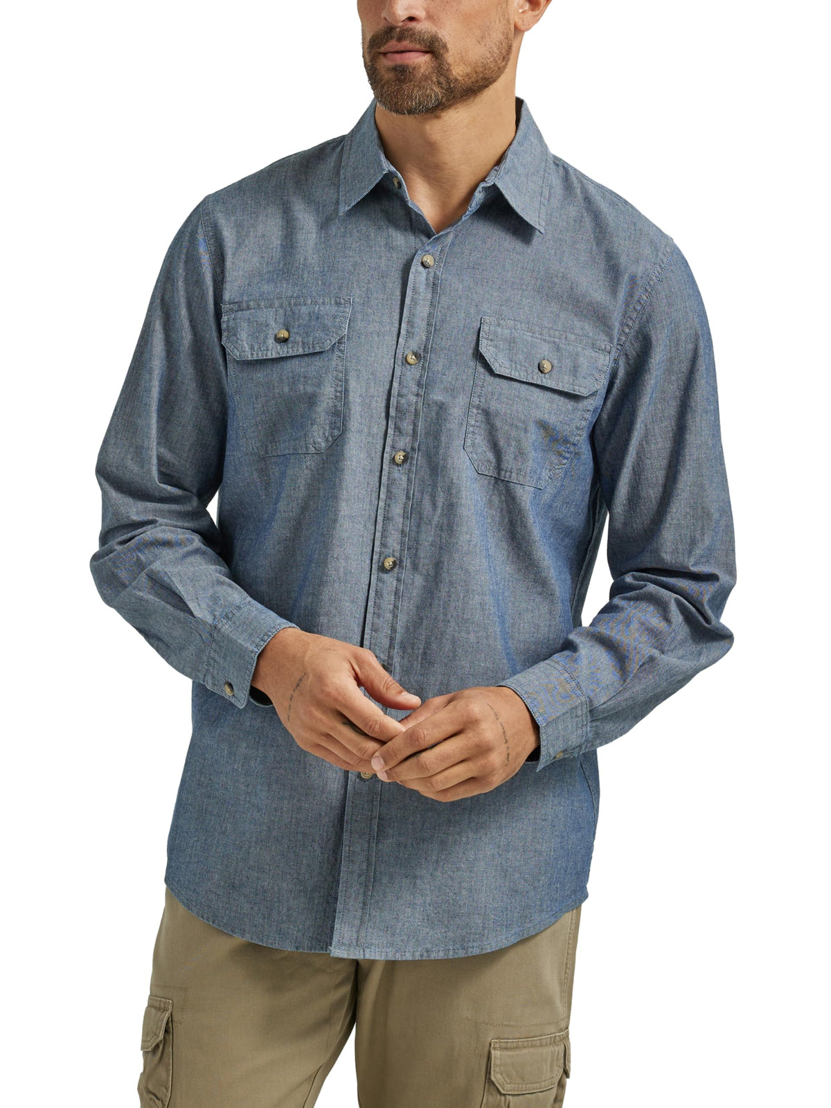 Wrangler Authentics Men's Long Sleeve Classic Woven Shirt