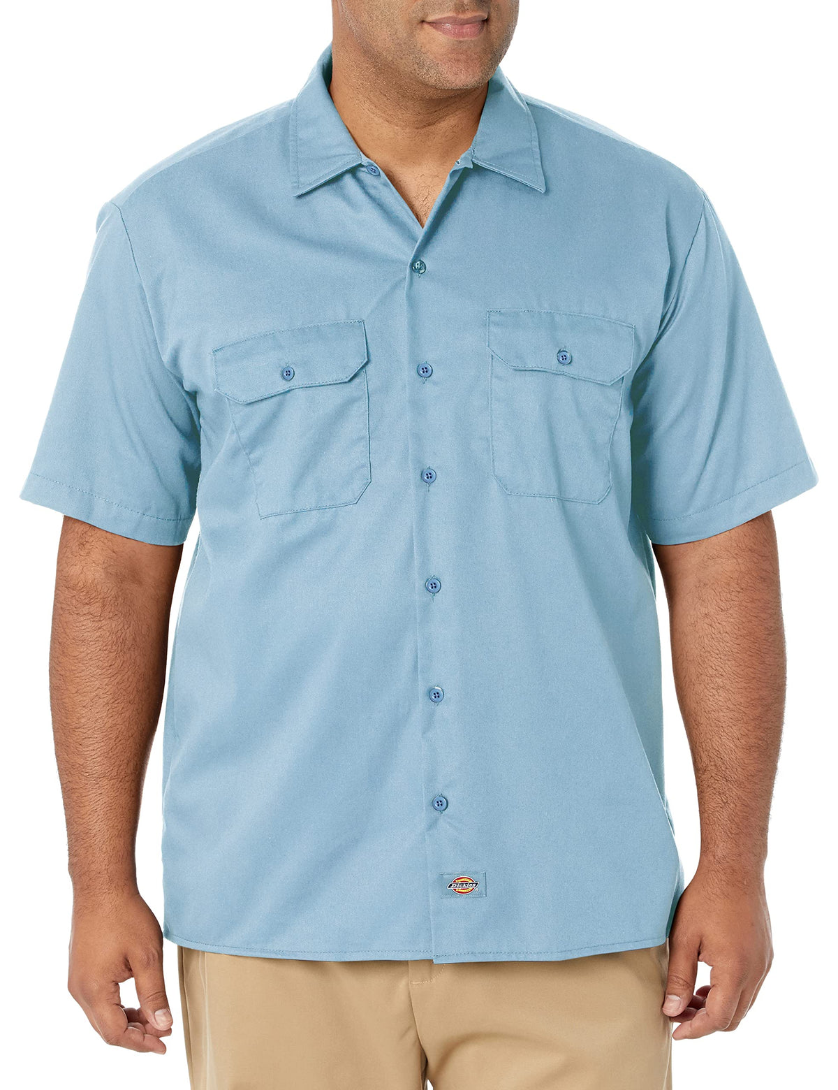 Dickies Men’s Short Sleeve Work Shirt – Durable Twill Button Down Shirts for Men, Lightweight Uniform for Daily Wear