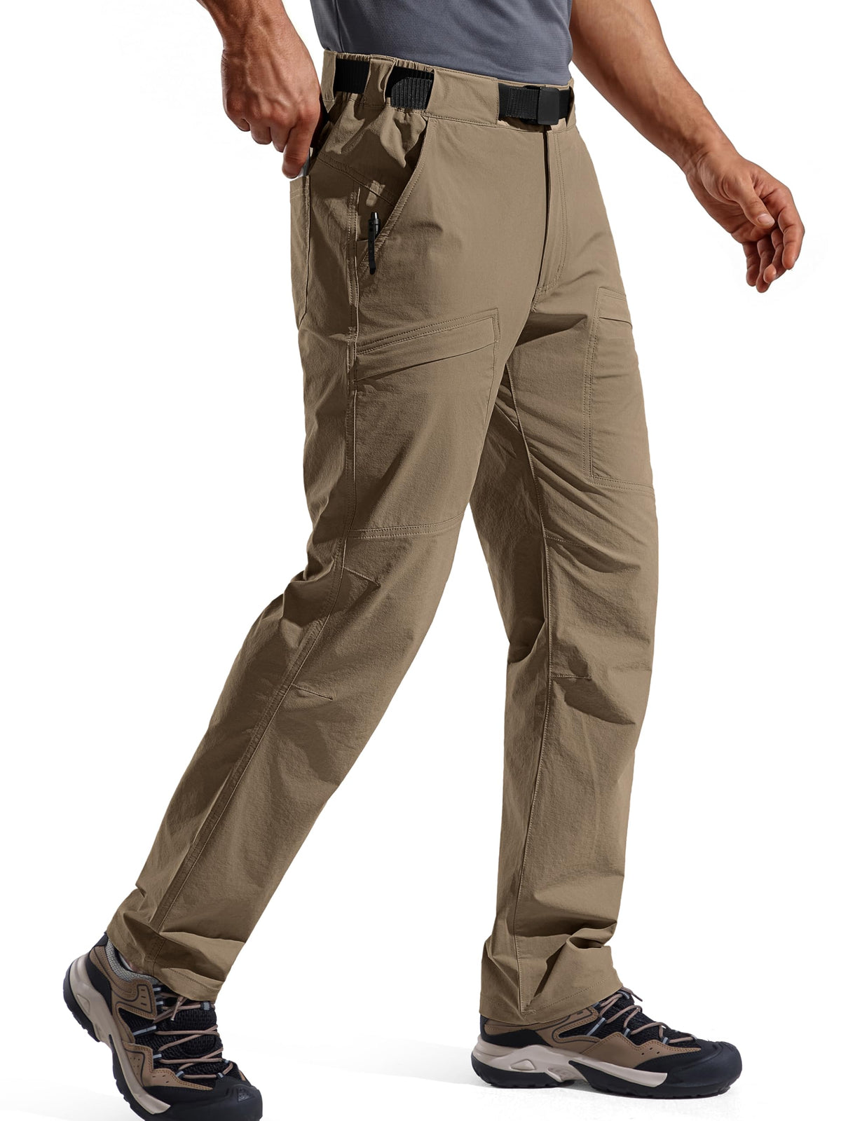 FREE SOLDIER Men's Outdoor Cargo Hiking Pants with Belt