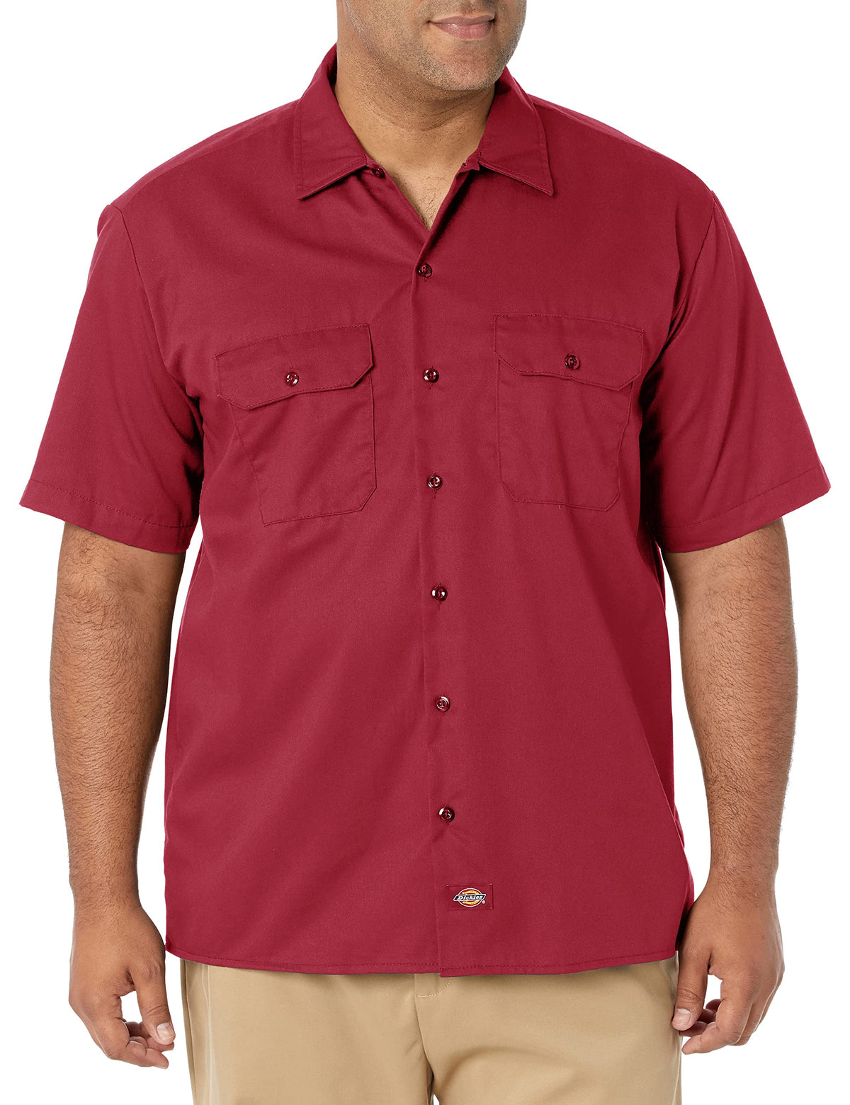 Dickies Men’s Short Sleeve Work Shirt – Durable Twill Button Down Shirts for Men, Lightweight Uniform for Daily Wear