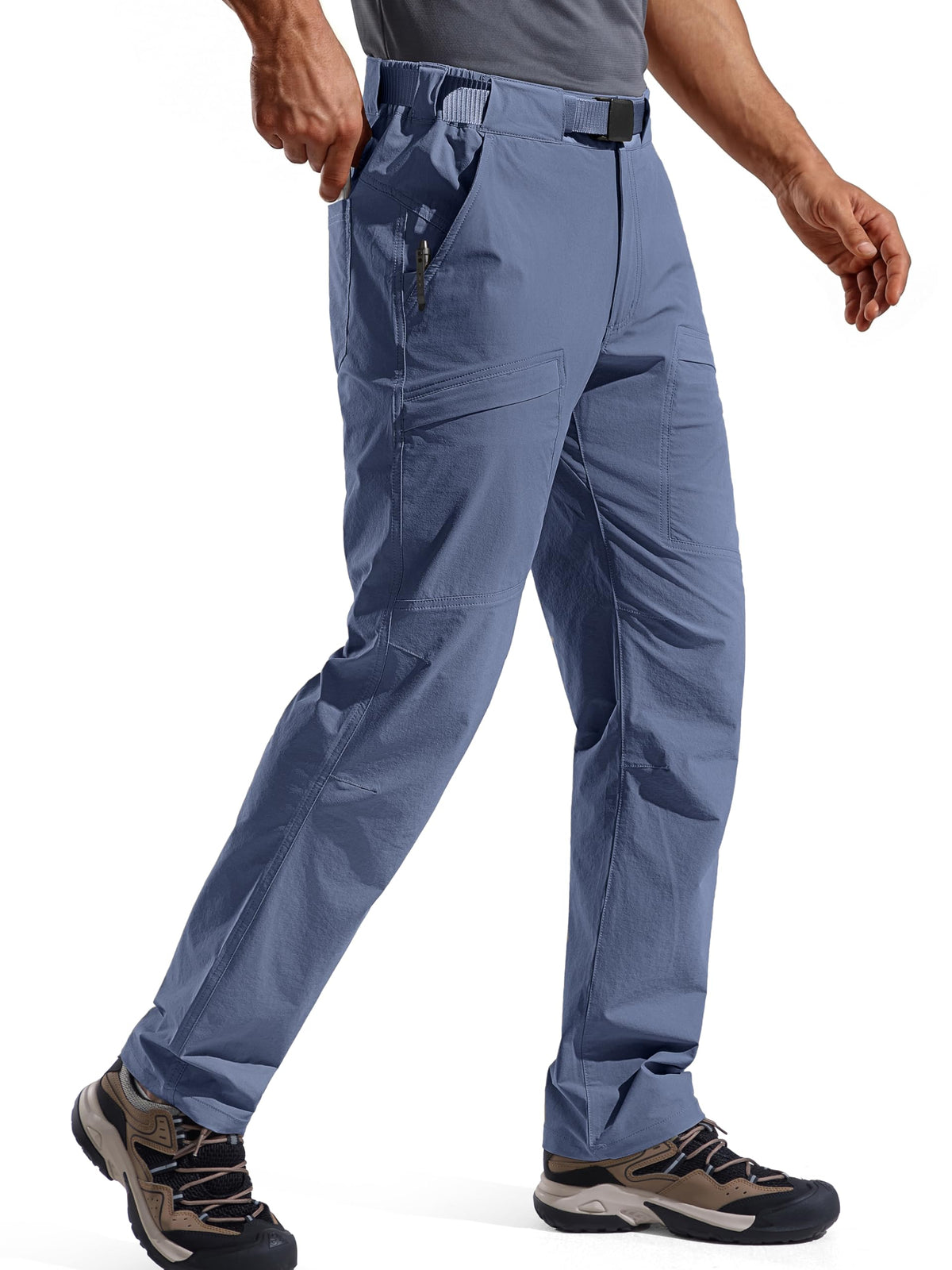 FREE SOLDIER Men's Outdoor Cargo Hiking Pants with Belt