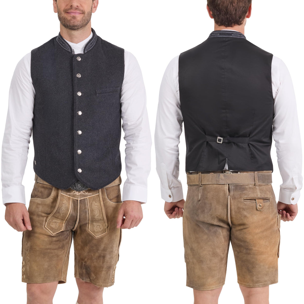 BAVARIA TRACHTEN Men's Oktoberfest Lederhosen Vest Trachten Waistcoat Vest