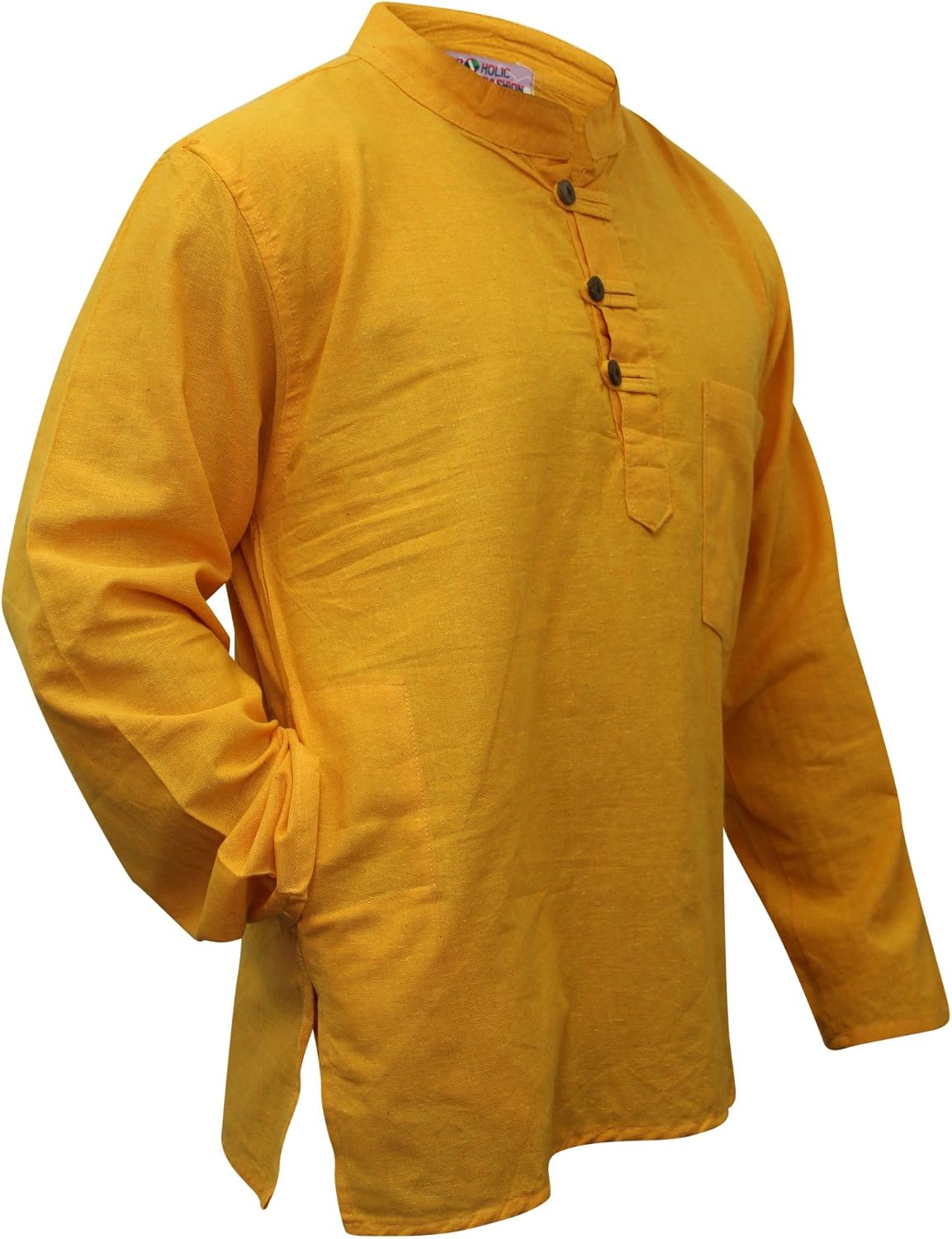 Shopoholic Fashion Plain Grandad Shirt
