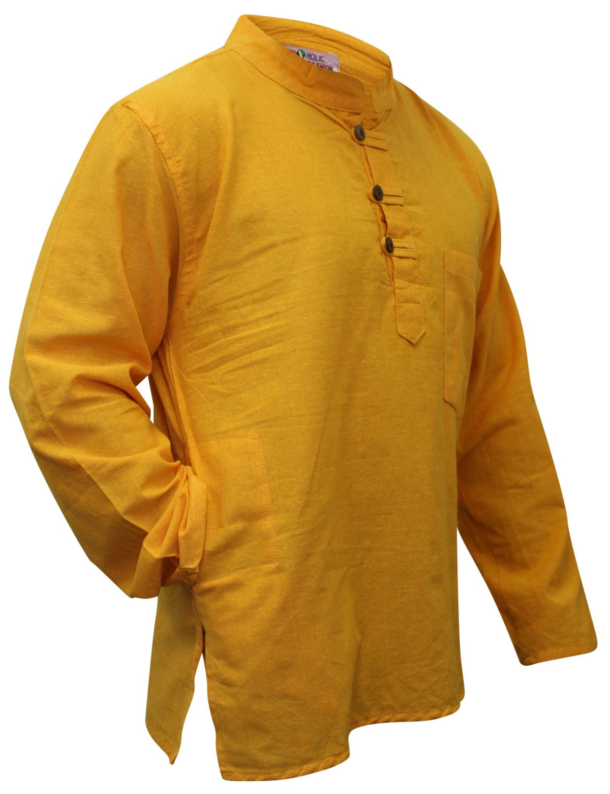 Shopoholic Fashion Plain Grandad Shirt