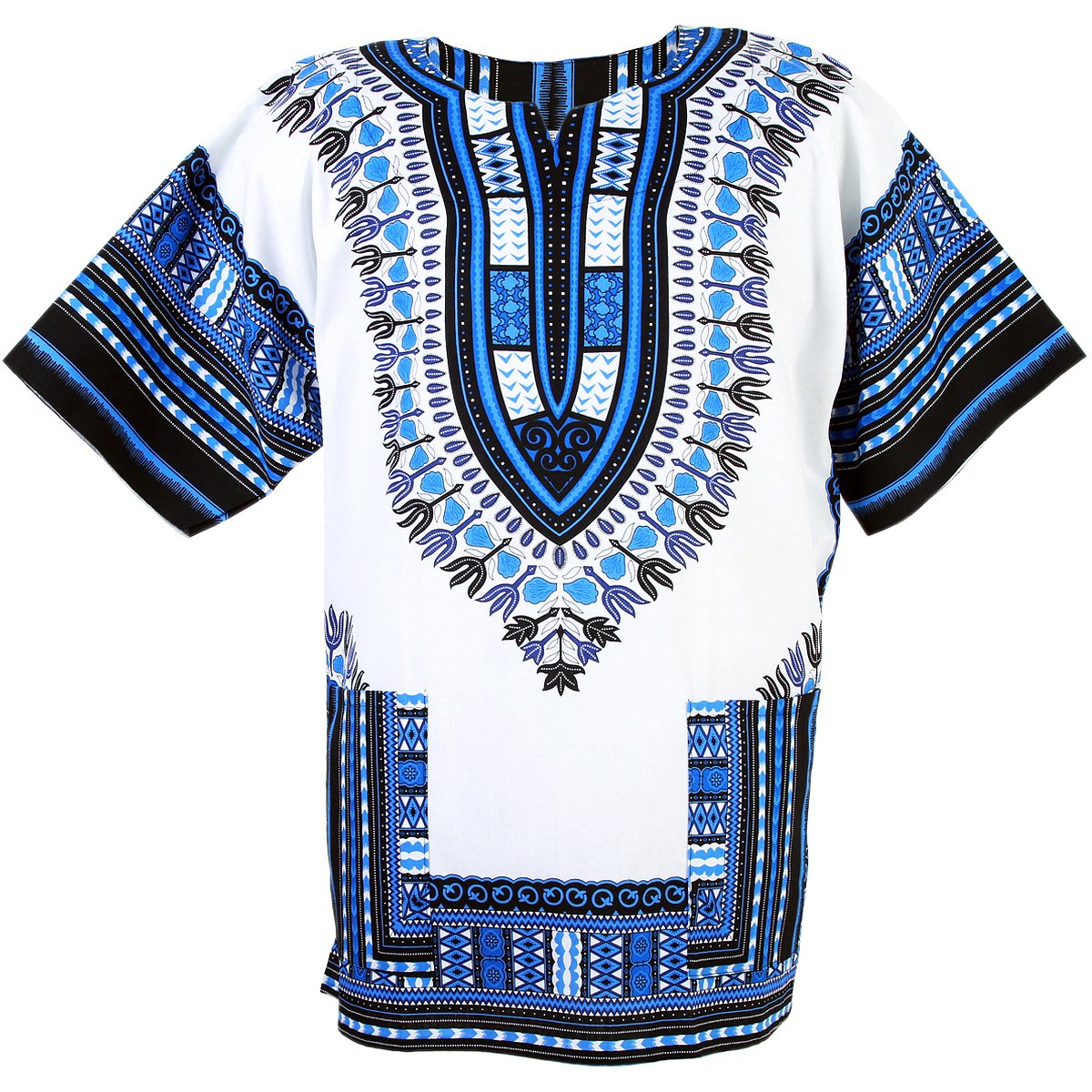 CHAINUPON African Dashiki Cotton Shirt Men Women Festival Boho Hippie 60's 70's Bohemian