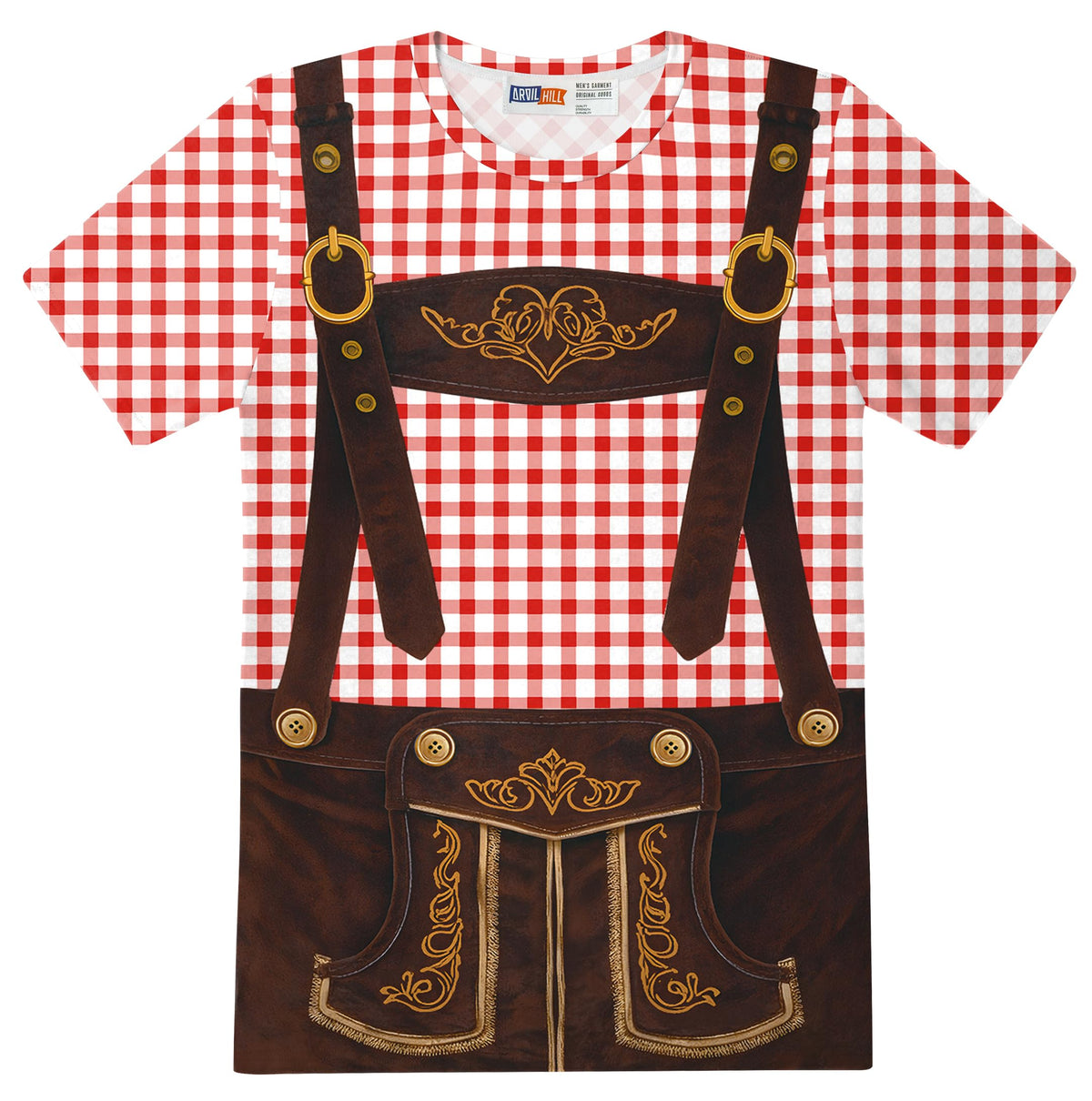 Arvilhill Men's Oktoberfest T-Shirt Funny Lederhosen Graphic Bavarian Tee