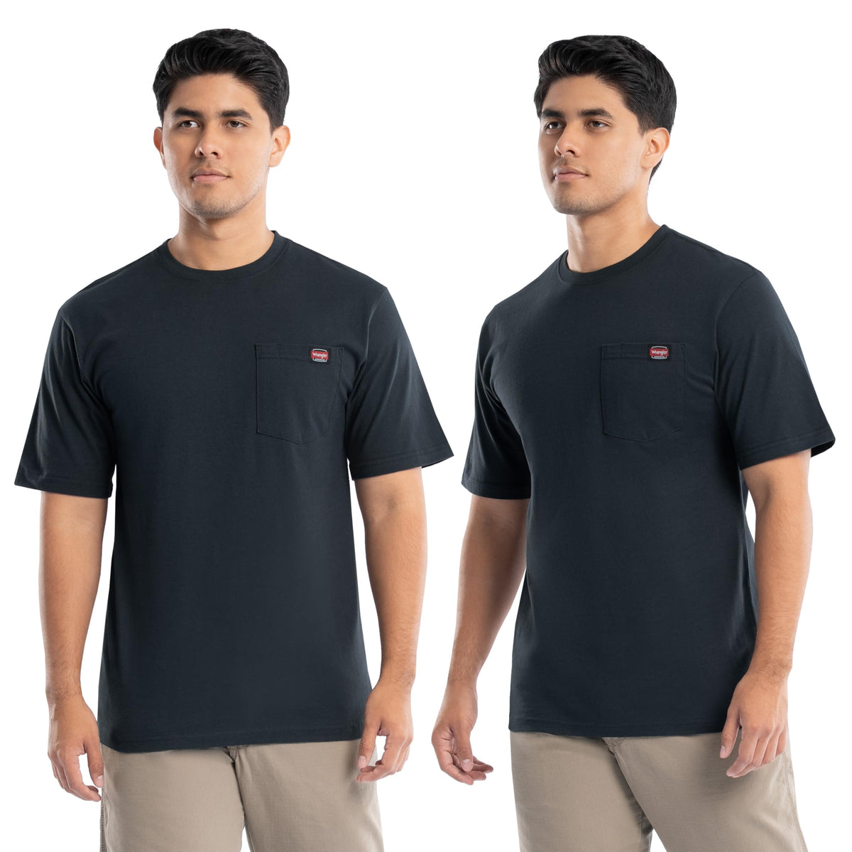 Wrangler Men's Classic Core Short Sleeve Pocket T-Shirt, 2-Pack