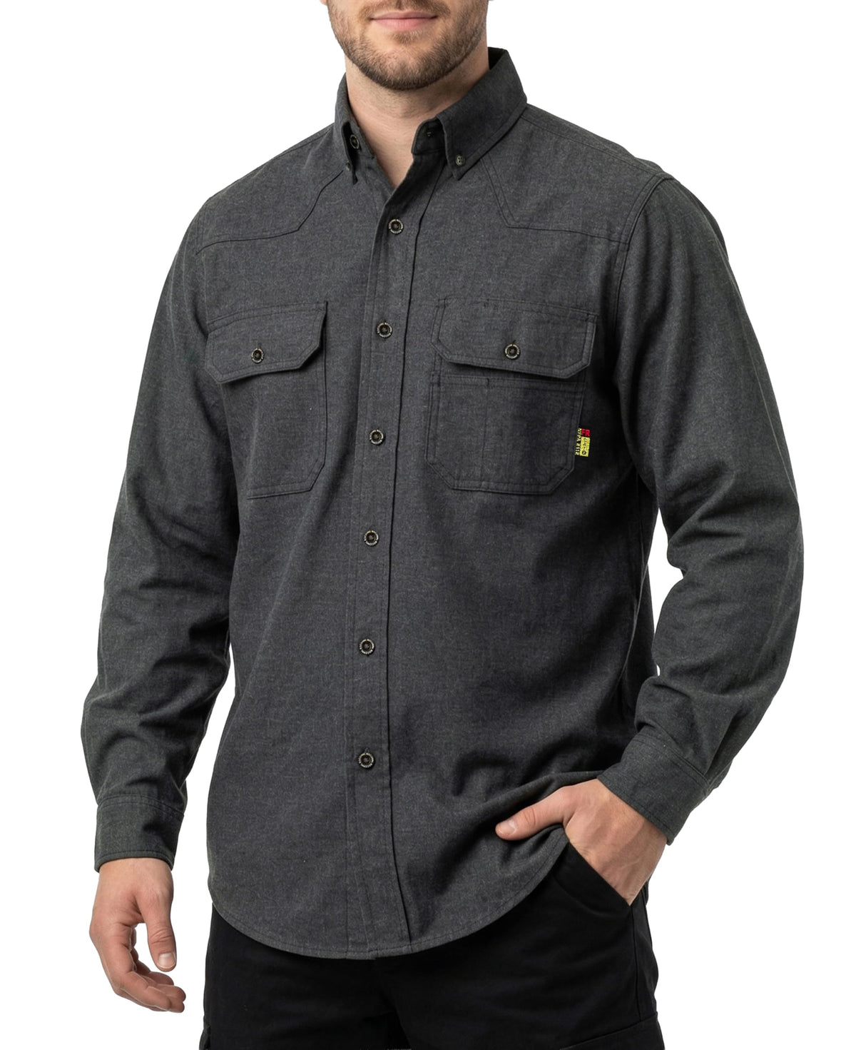 BOCOMAL FR Shirts Button Down Dura-Light 6.5oz Soft Canvas Utility Pockets
