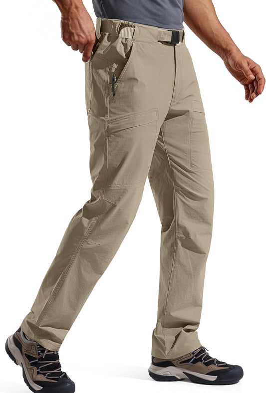 FREE SOLDIER Men's Outdoor Cargo Hiking Pants with Belt