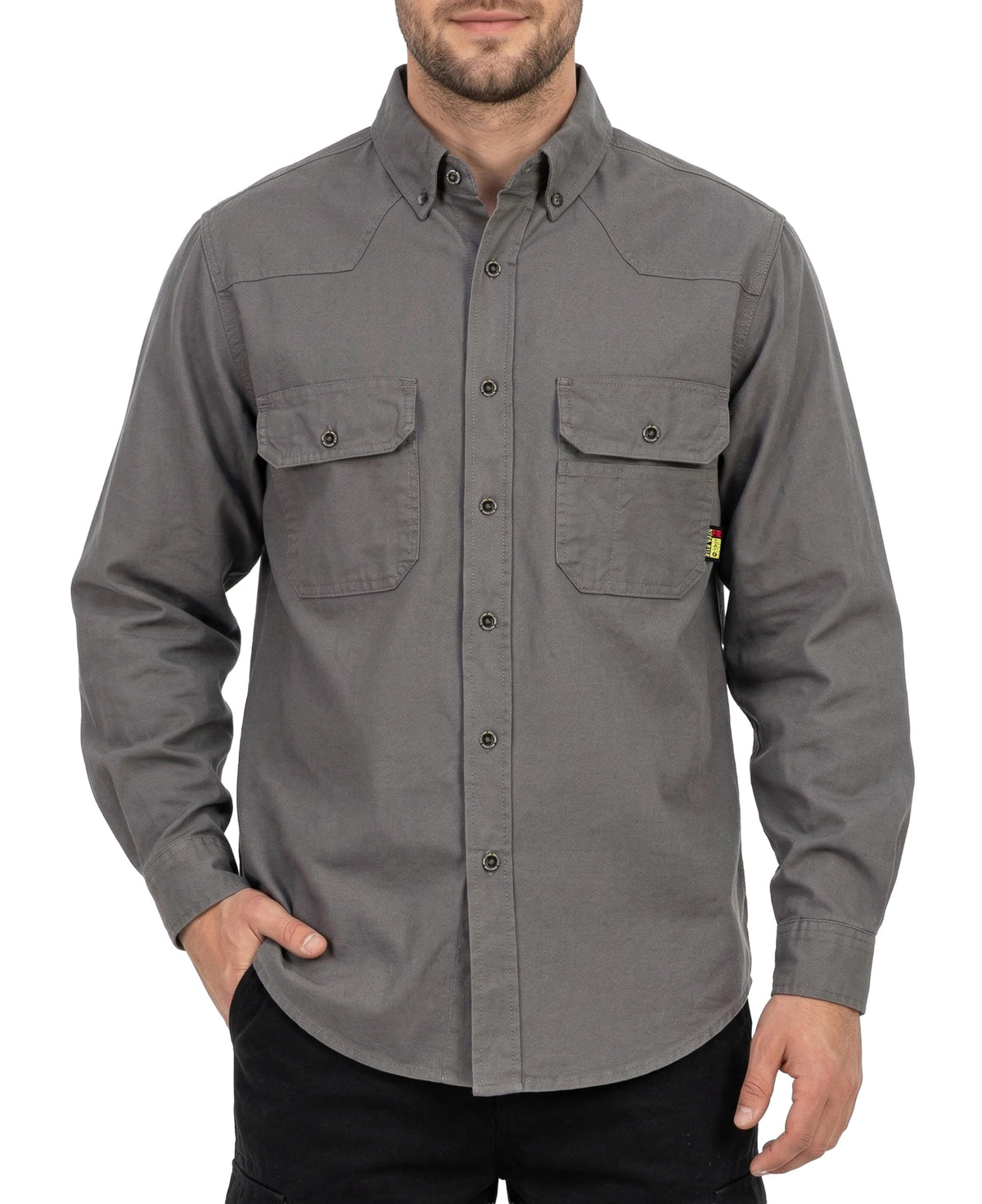 BOCOMAL FR Shirts Button Down Dura-Light 6.5oz Soft Canvas Utility Pockets