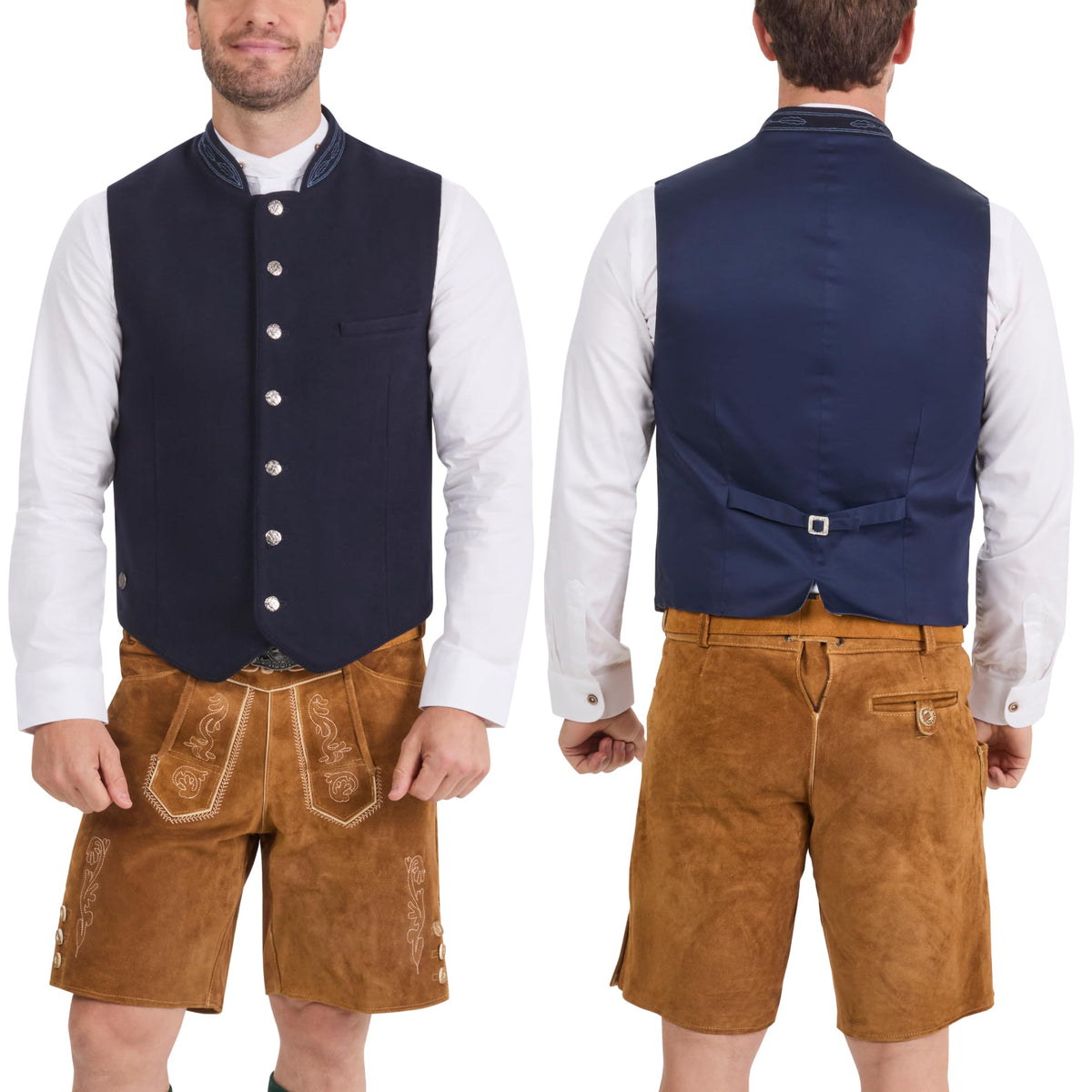BAVARIA TRACHTEN Men's Oktoberfest Lederhosen Vest Trachten Waistcoat Vest