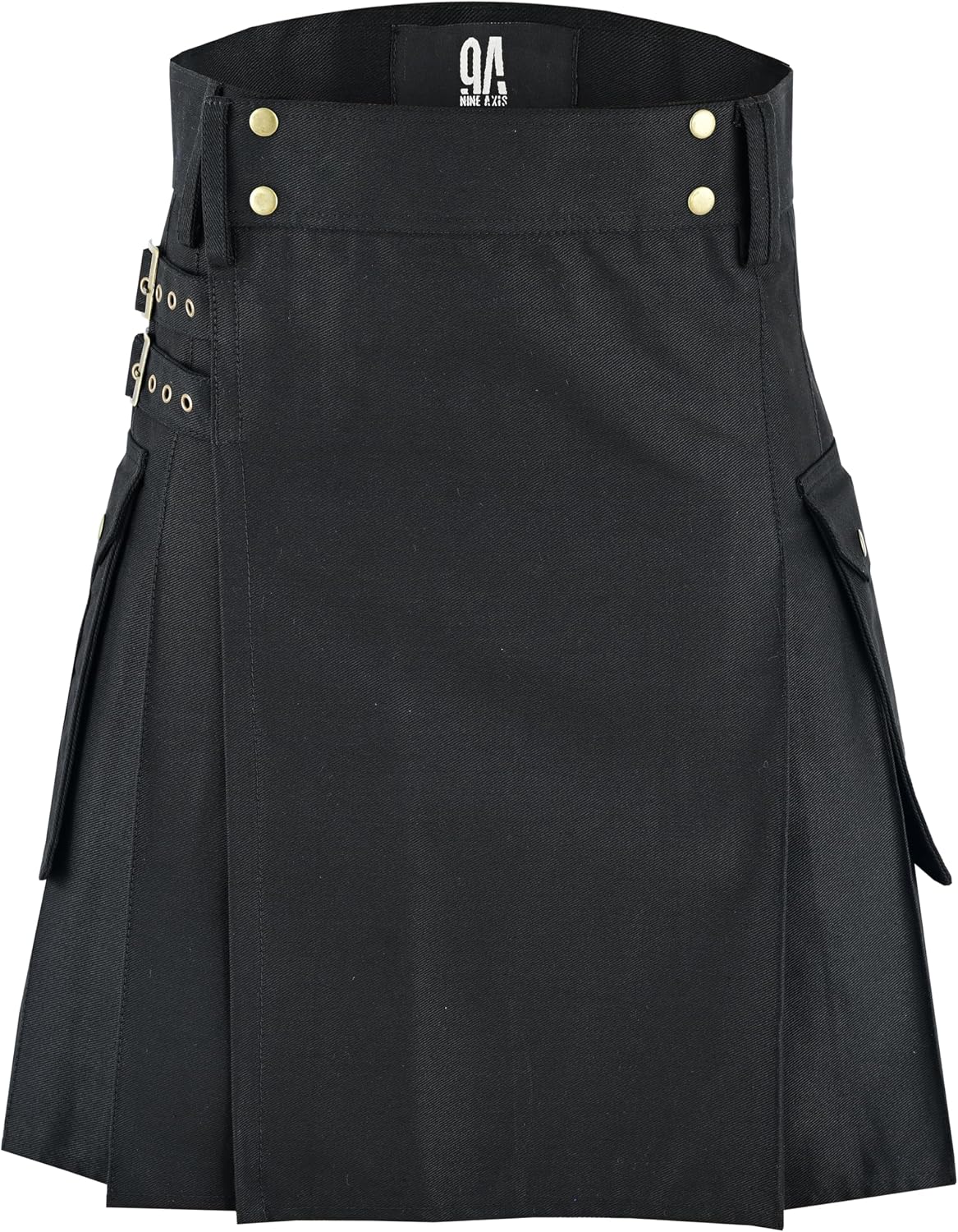 Black Utility Kilt for Mens Traditional Scottish Highland Cotton