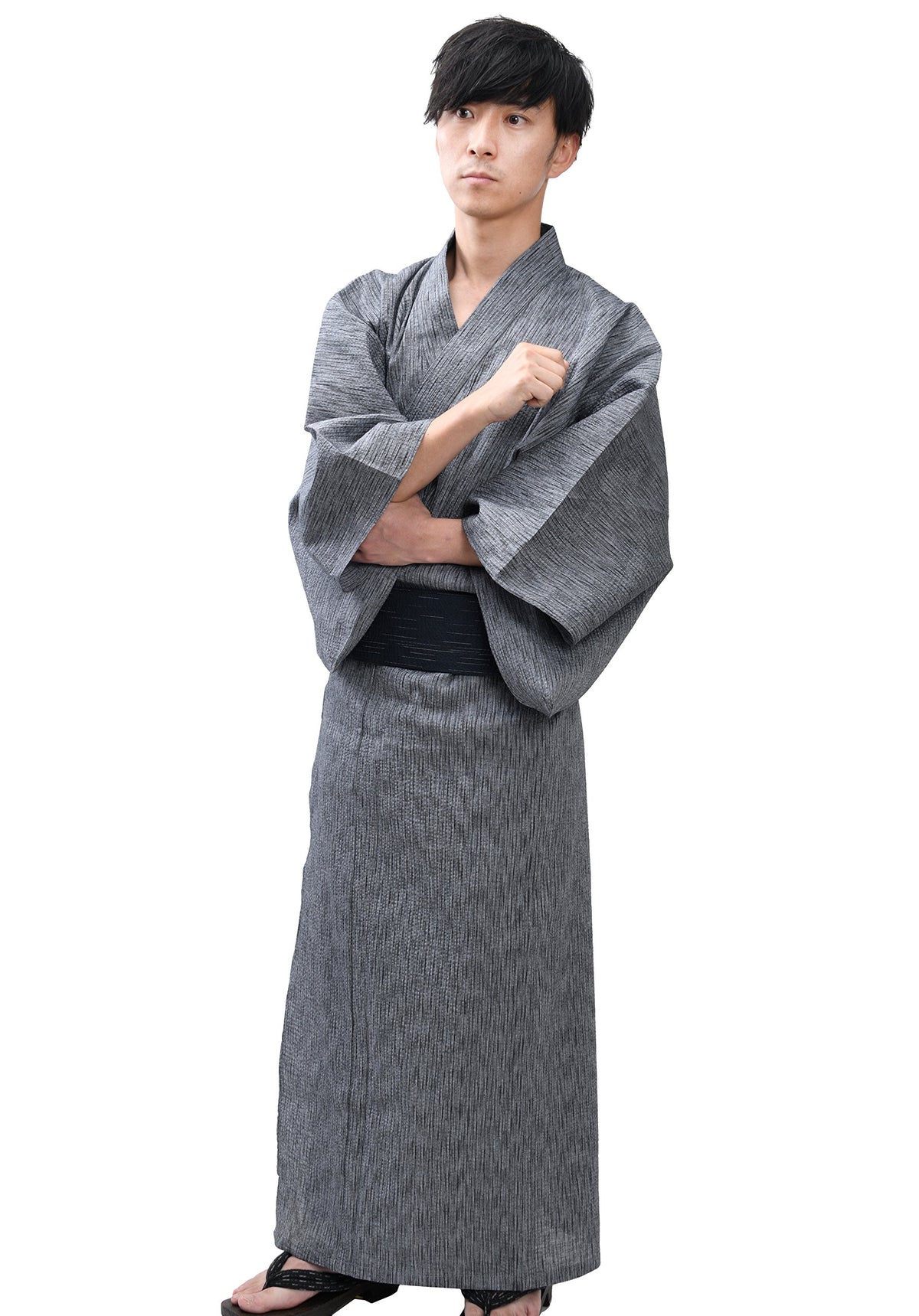 Edoten Men's Kimono Japan Shijira Weaving Yukata