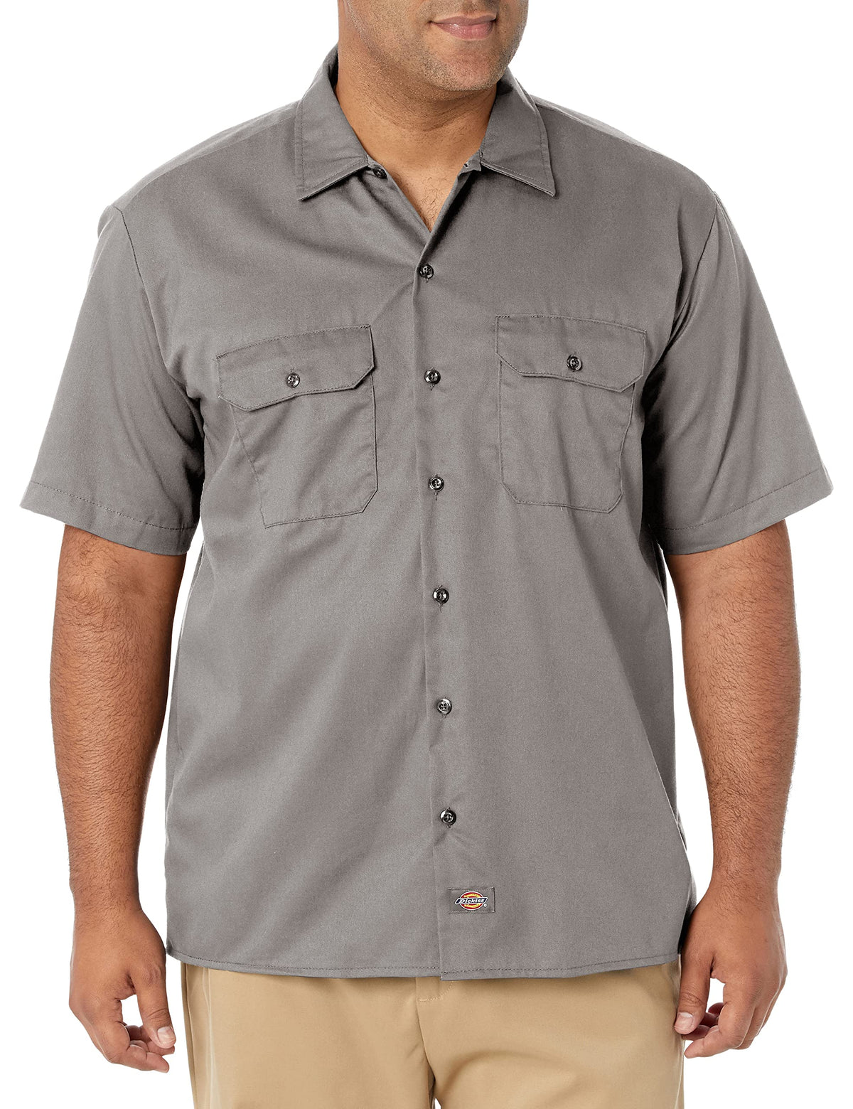 Dickies Men’s Short Sleeve Work Shirt – Durable Twill Button Down Shirts for Men, Lightweight Uniform for Daily Wear
