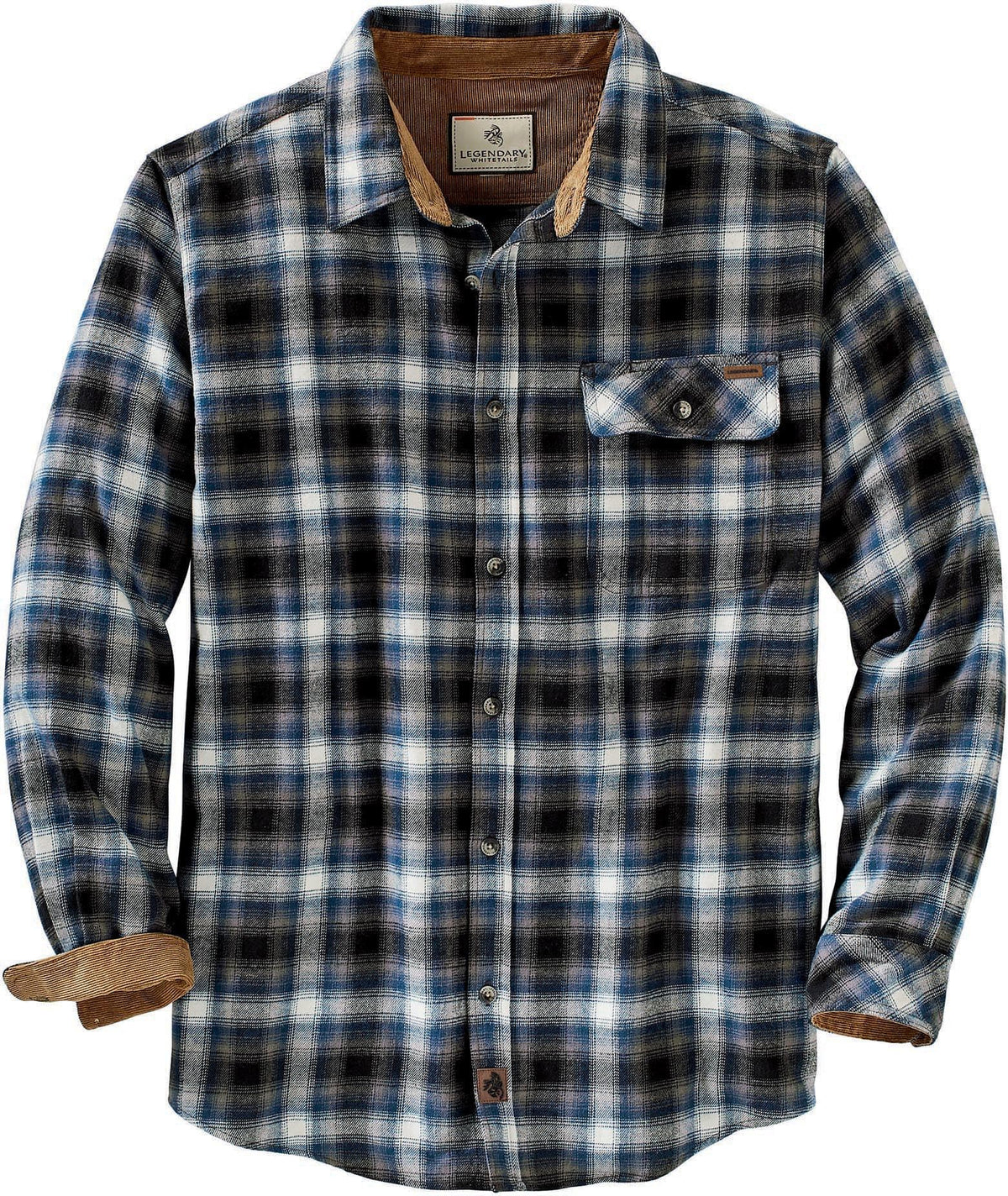 Legendary Whitetails Mens Flannel Long Sleeve Button Down 100% Cotton Shirt