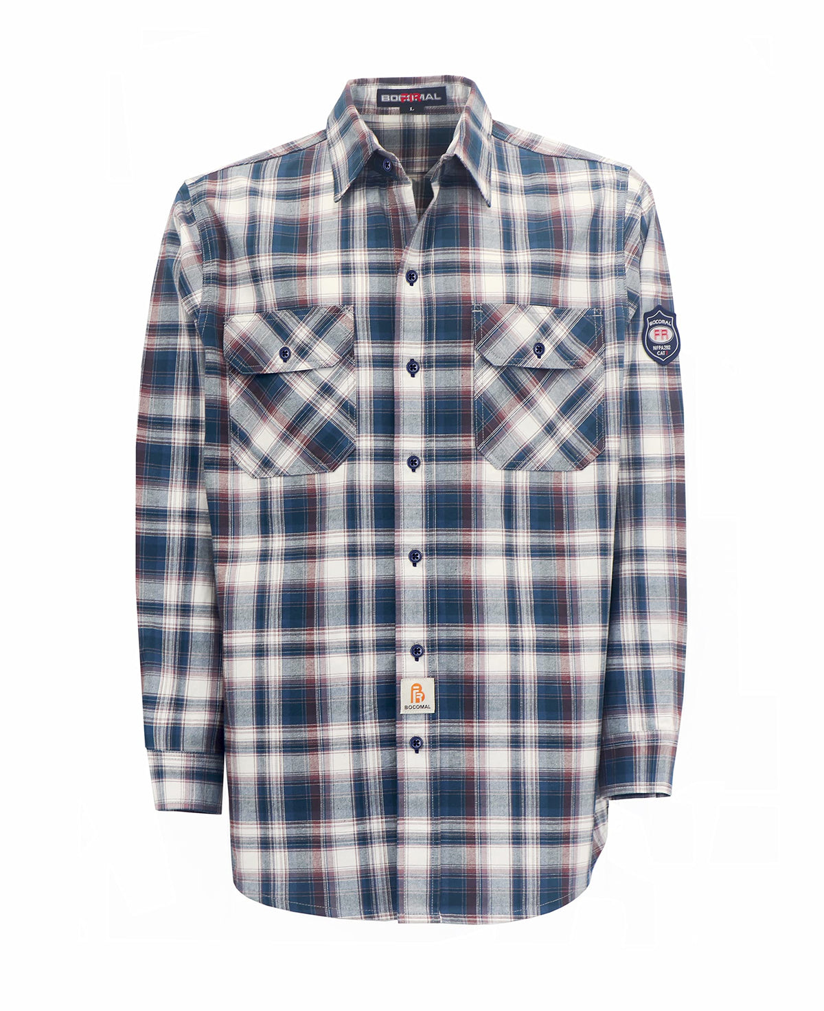 BOCOMAL Men's FR Shirts 6.25oz Lightweight Flame Resistant Welding Workwear