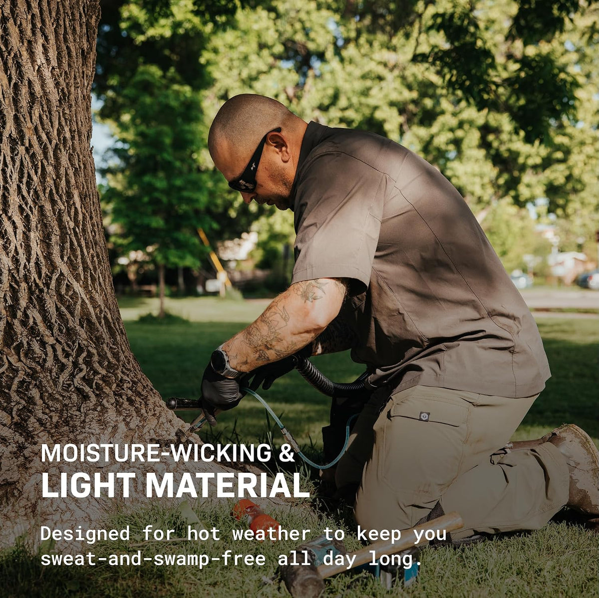 TRUEWERK Men's T1 WerkPant - Hot-Weather Lightweight Work Pants