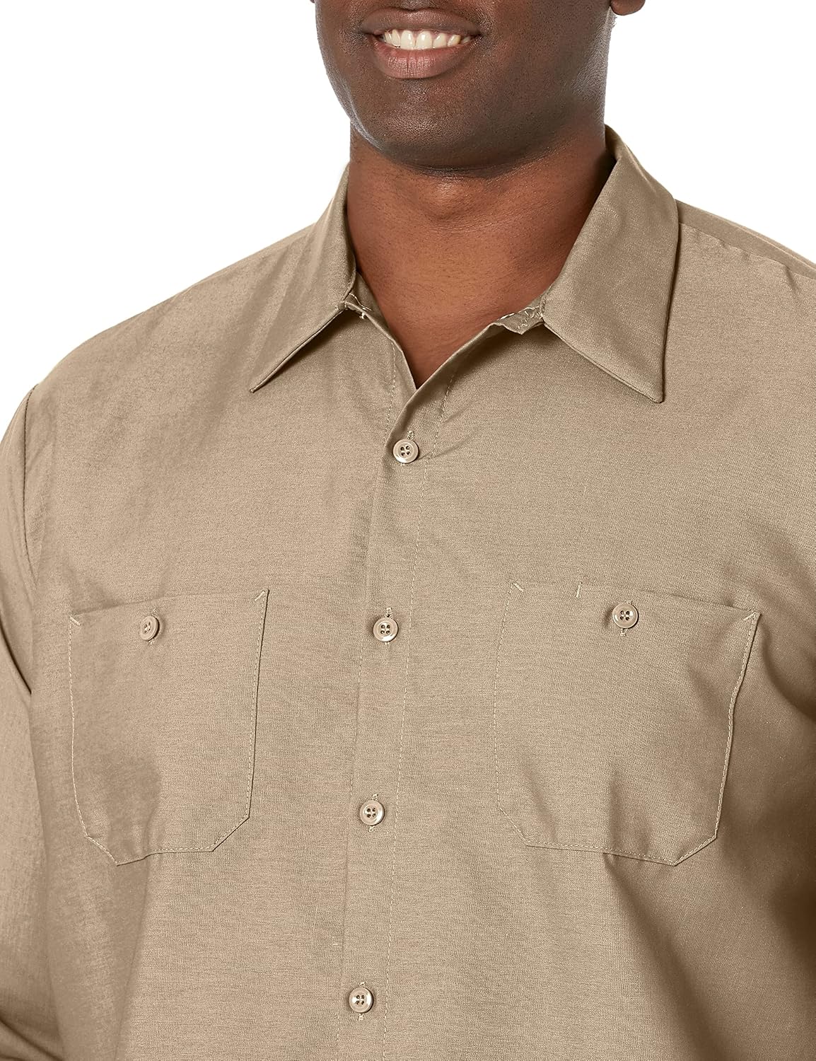 Red Kap Men's Long Sleeve Industrial Work Shirt | Moisture Wicking Button Up, Wrinkle Resistance Fights Fading & Stains